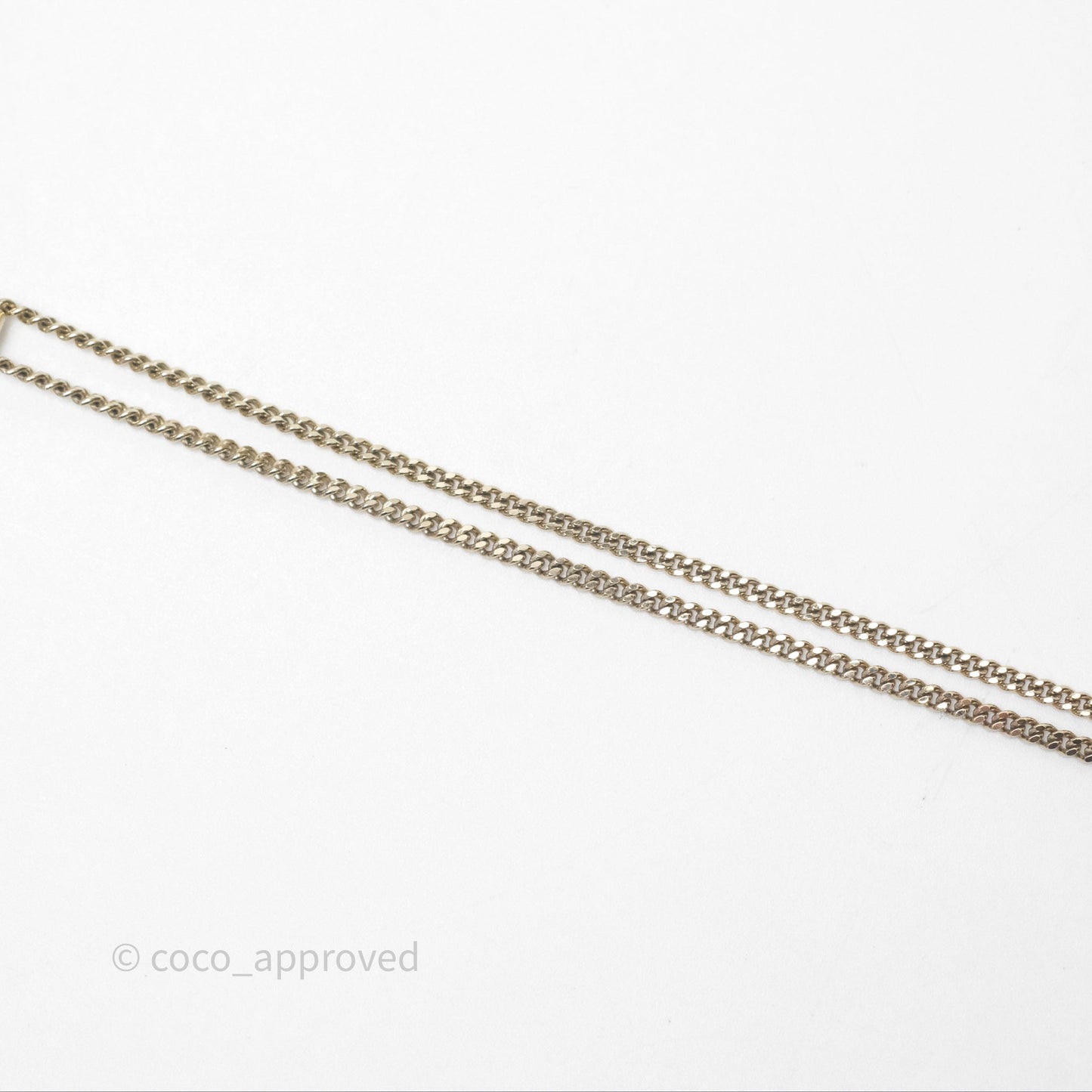Chanel CC Black Flap Bag Pendant Necklace Gold Tone