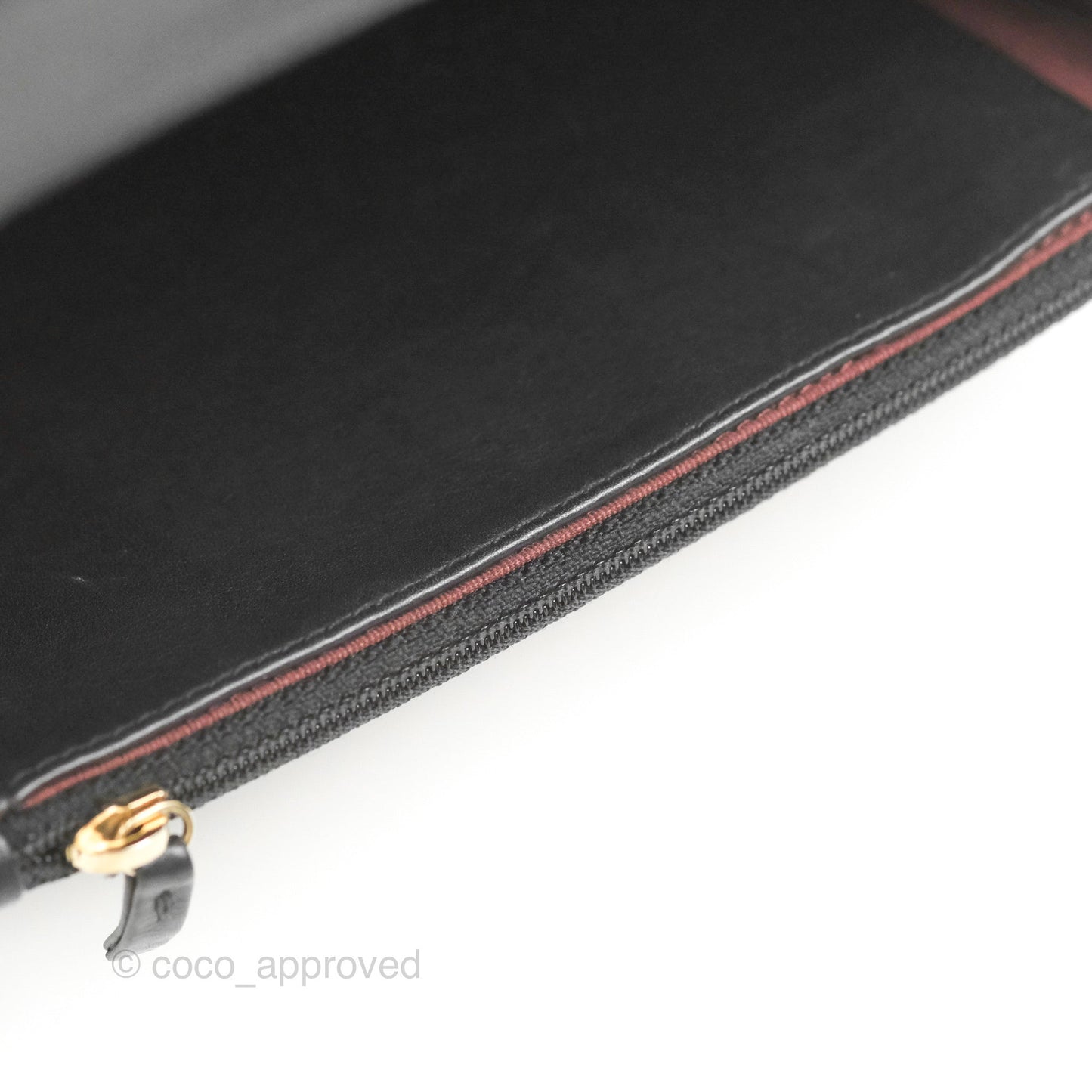 Chanel Golden Class Wallet On Chain WOC Black Patent Gold Hardware