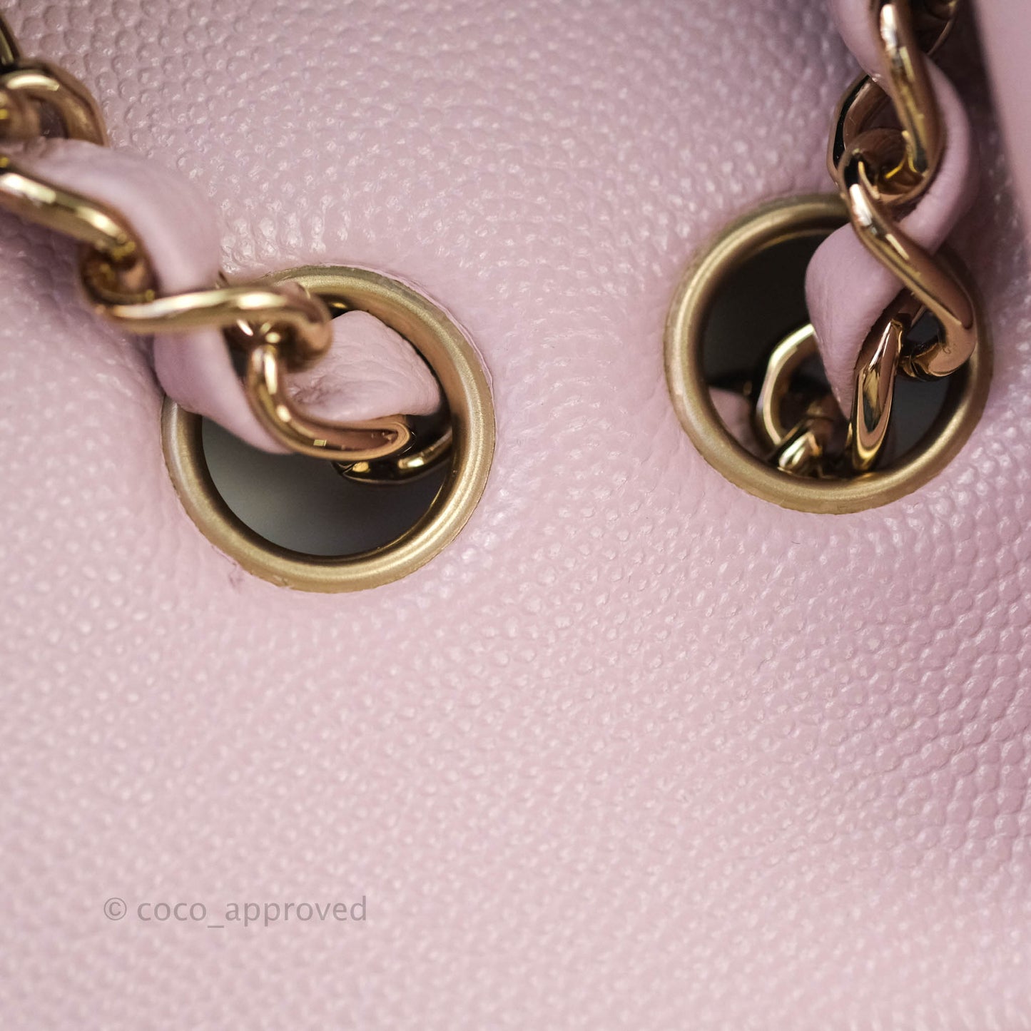 Chanel M/L Medium Double Flap Bag Lilac Rose Clair Caviar Gold Hardware 21S