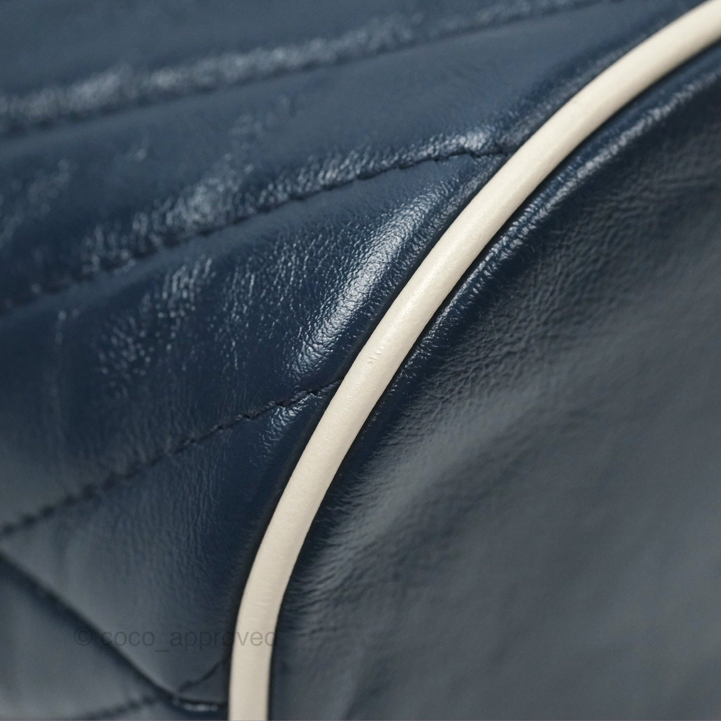 Gucci Mini GG Marmont Leather Bucket Bag Navy