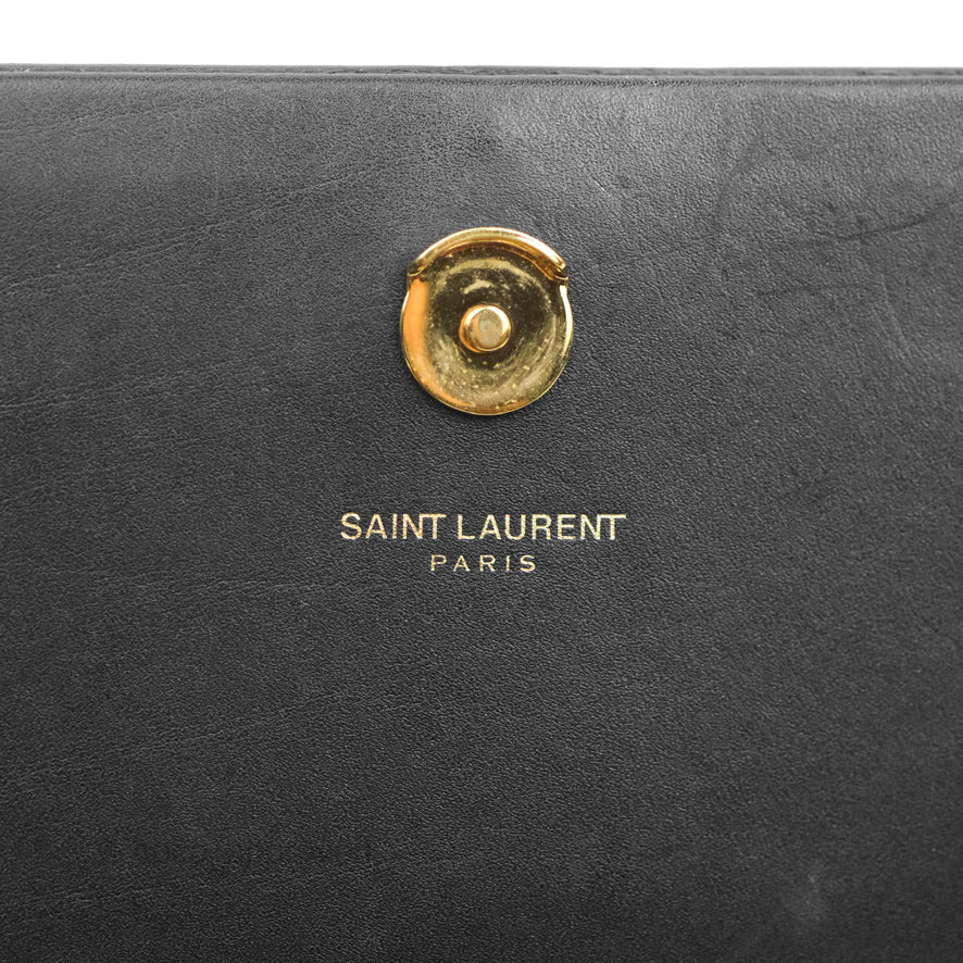 Saint Laurent Medium Kate Tassel Chain Bag Black Smooth Calfskin Gold Hardware