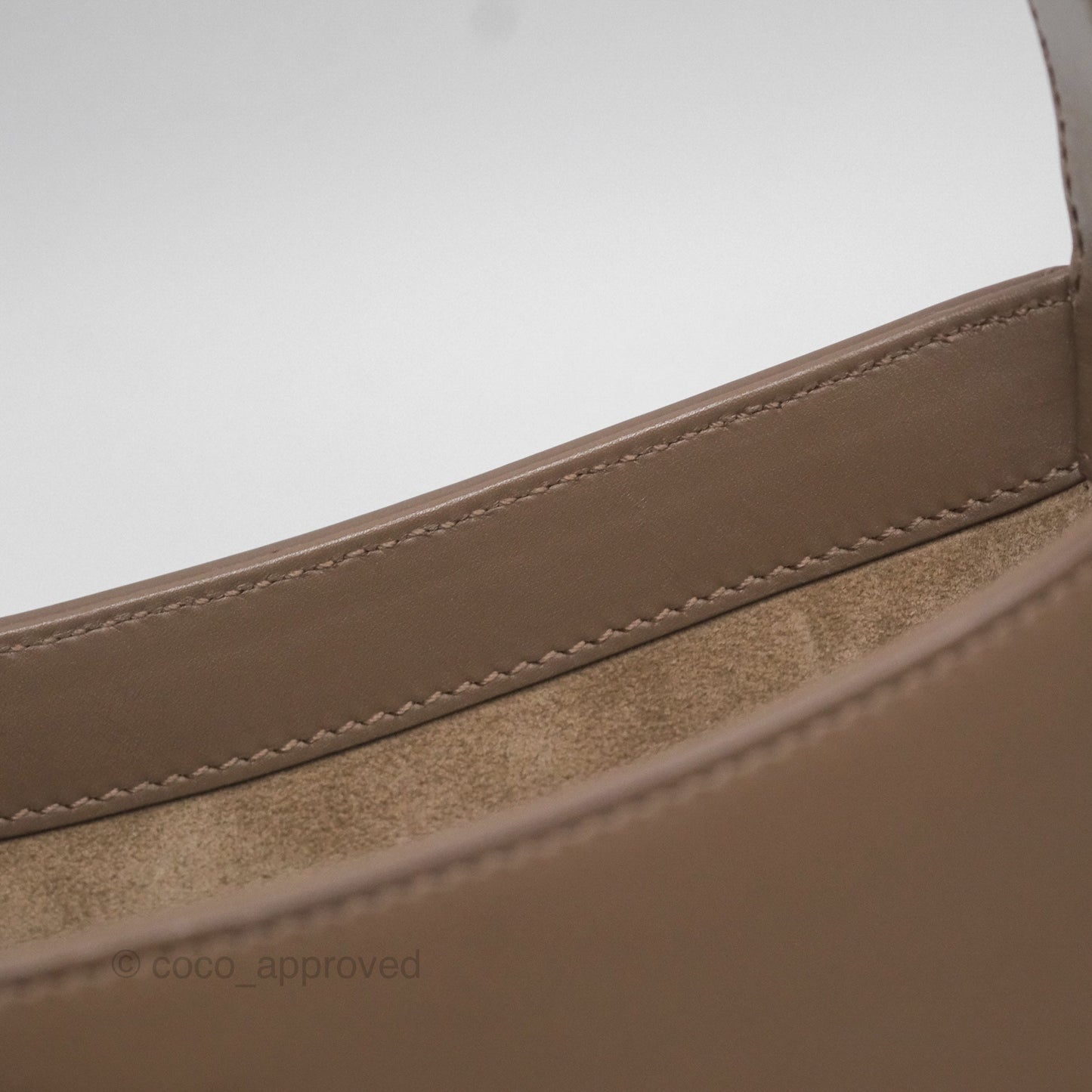 Saint Laurent Le 5 À 7 Taupe Calfskin Bronze Brass Hardware