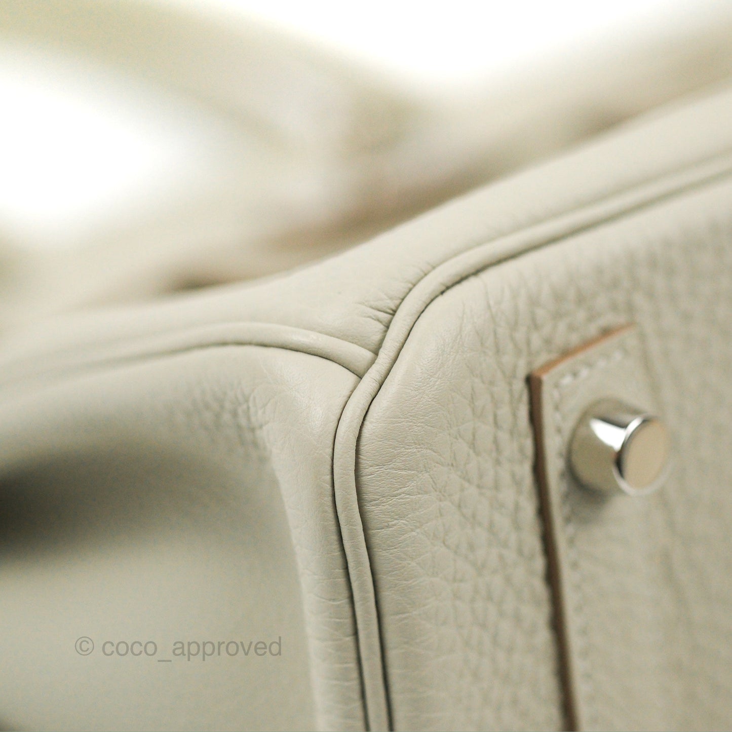 Hermes Birkin 30 Retourne Gris Perle 80 Togo Palladium Hardware