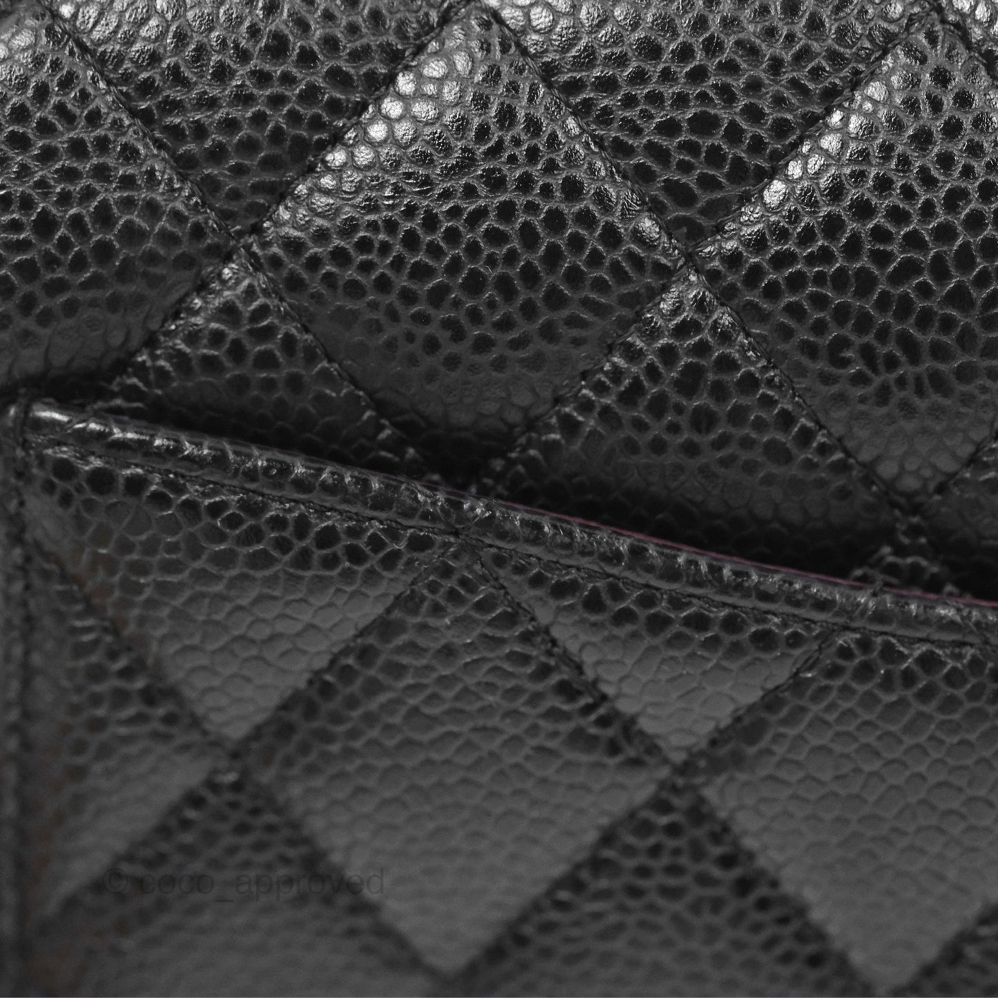 Chanel Classic M/L Medium Flap Quilted Black Caviar Gold Hardware