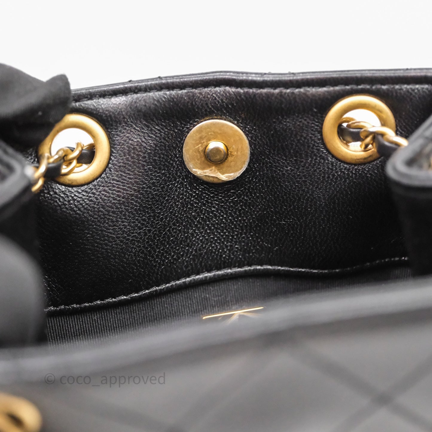 Chanel Double Pocket Black Lambskin Gold Hardware 25C
