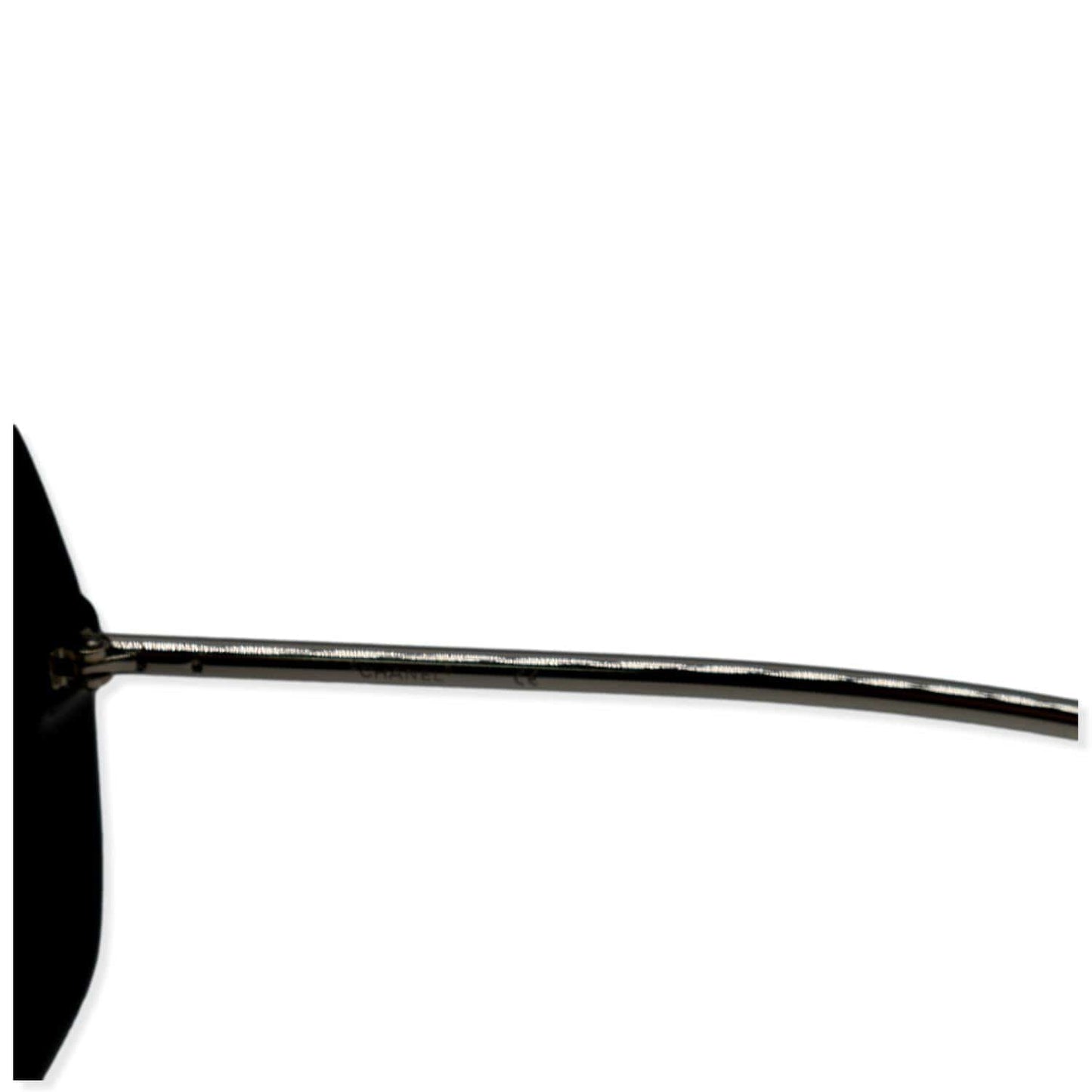 CHANEL Shield Acetate Sunglasses Metallic Lens