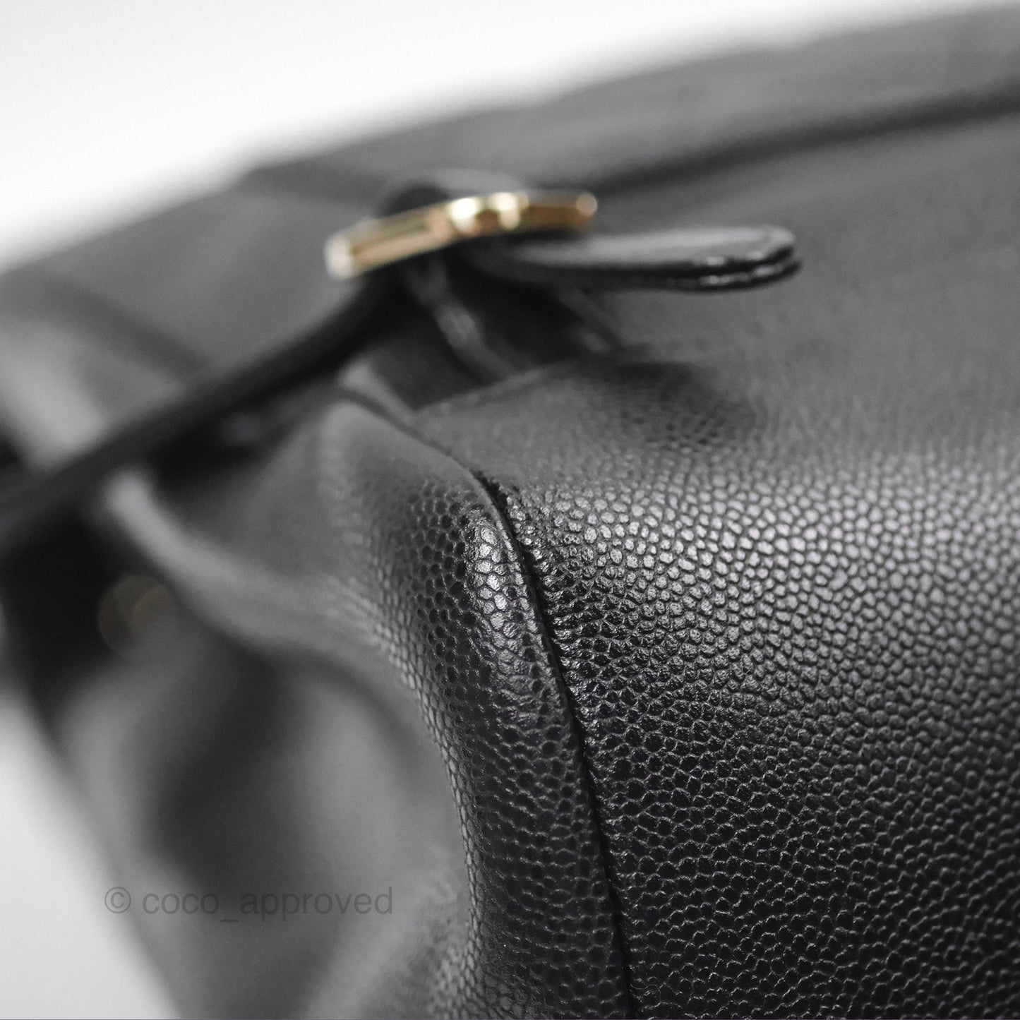 Chanel Quilted Business Affinity Backpack Black Caviar Gold Hardware