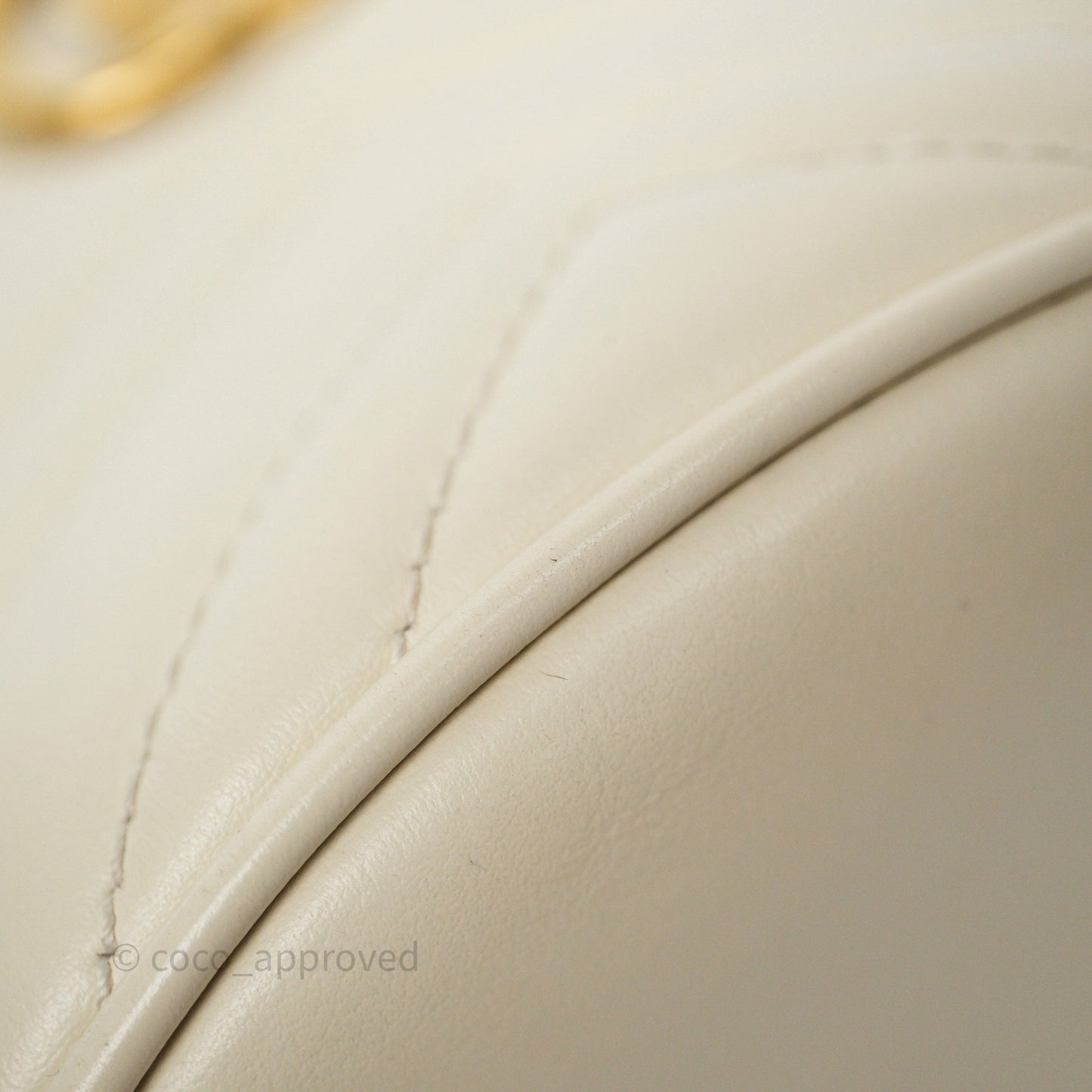 Gucci GG Marmont Mini Bucket Bag Ivory Leather