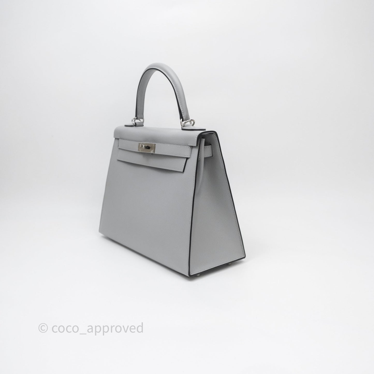 Hermès Kelly 28 Bleu Glacier 8U Epsom Palladium Hardware