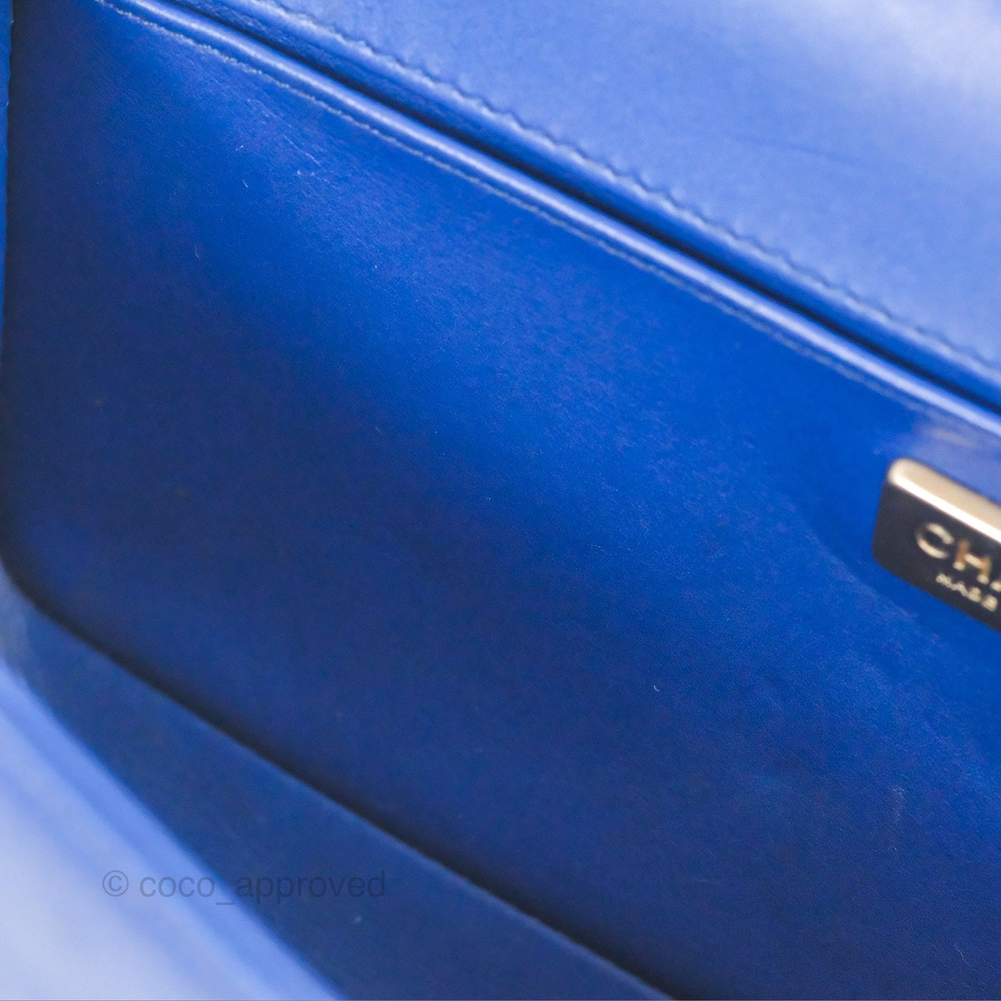 Chanel Medium Boy Blue Python Matte Silver Hardware