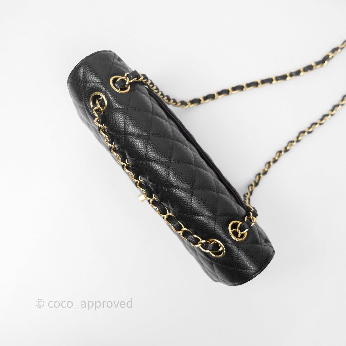 Chanel Classic Medium Flap Quilted Black Caviar Gold Hardware