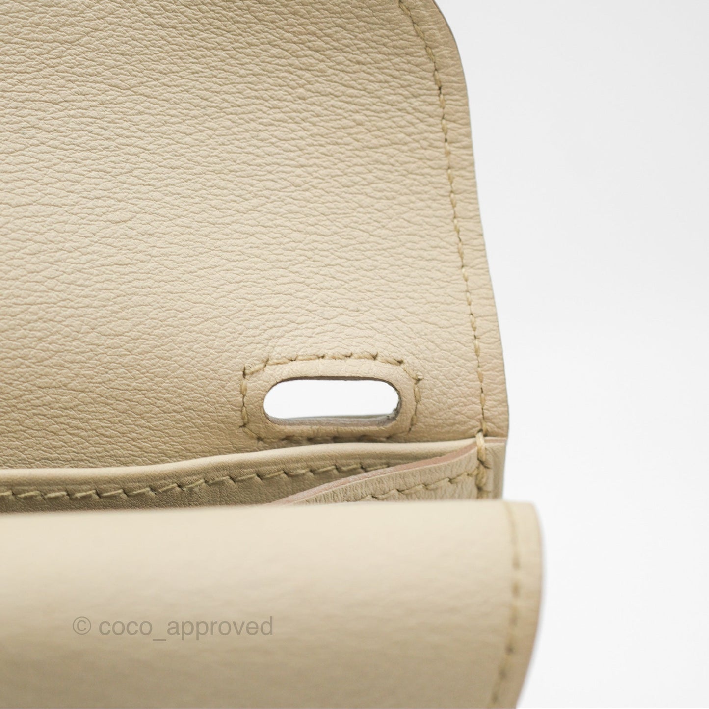 Hermès Halzan 22 Mini Craie Swift Palladium Hardware