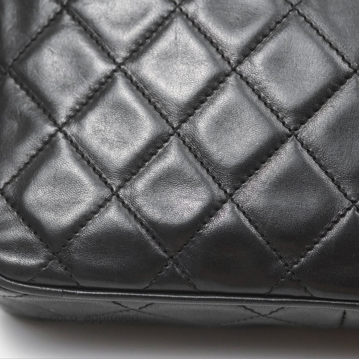 Chanel Vintage Camera Bag Black Lambskin Gold Hardware