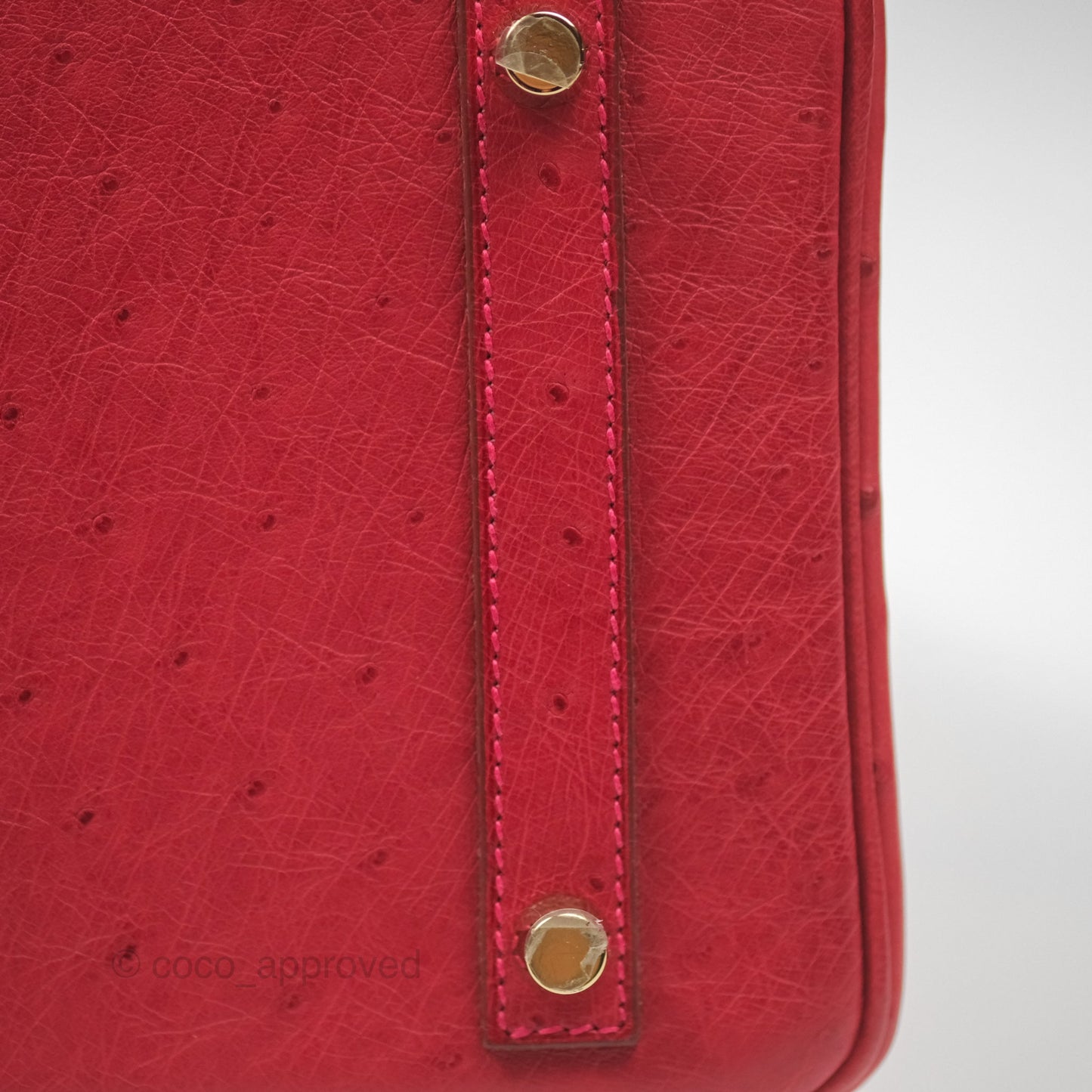Hermès Birkin Retourne 30 Rouge Vif 53 Ostrich Gold Hardware
