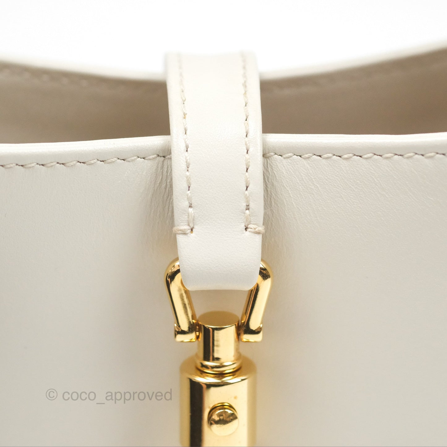Gucci Jackie 1961 White Mini Shoulder Bag Gold Hardware