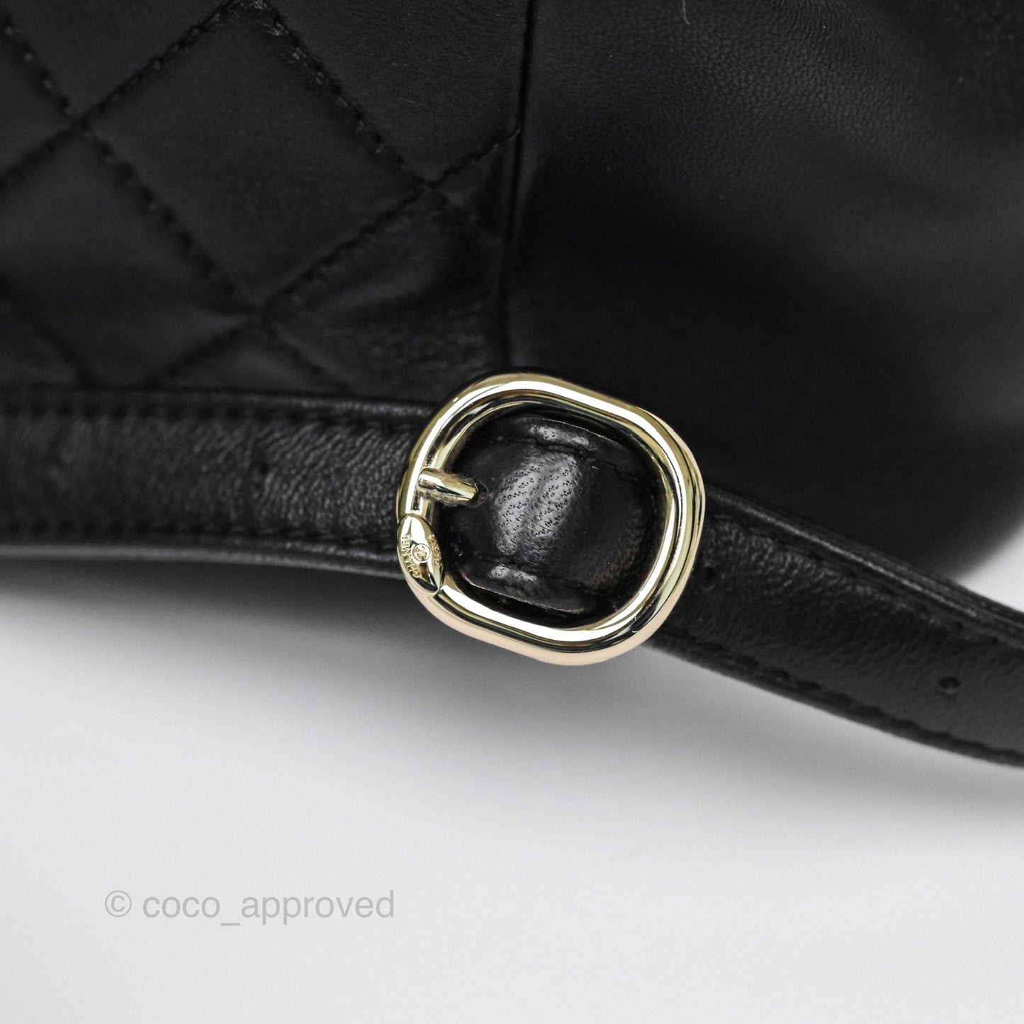 Chanel Small Duma Drawstring Backpack Black Lambskin Gold Hardware