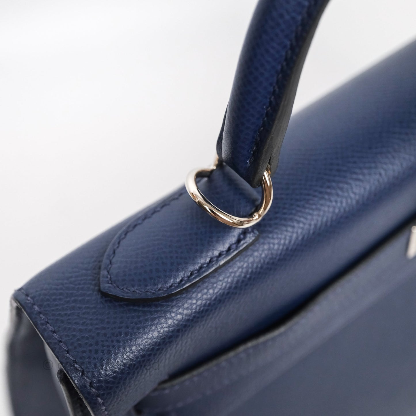 Hermes Kelly 32 Bleu Saphir 73 Epsom Palladium Hardware