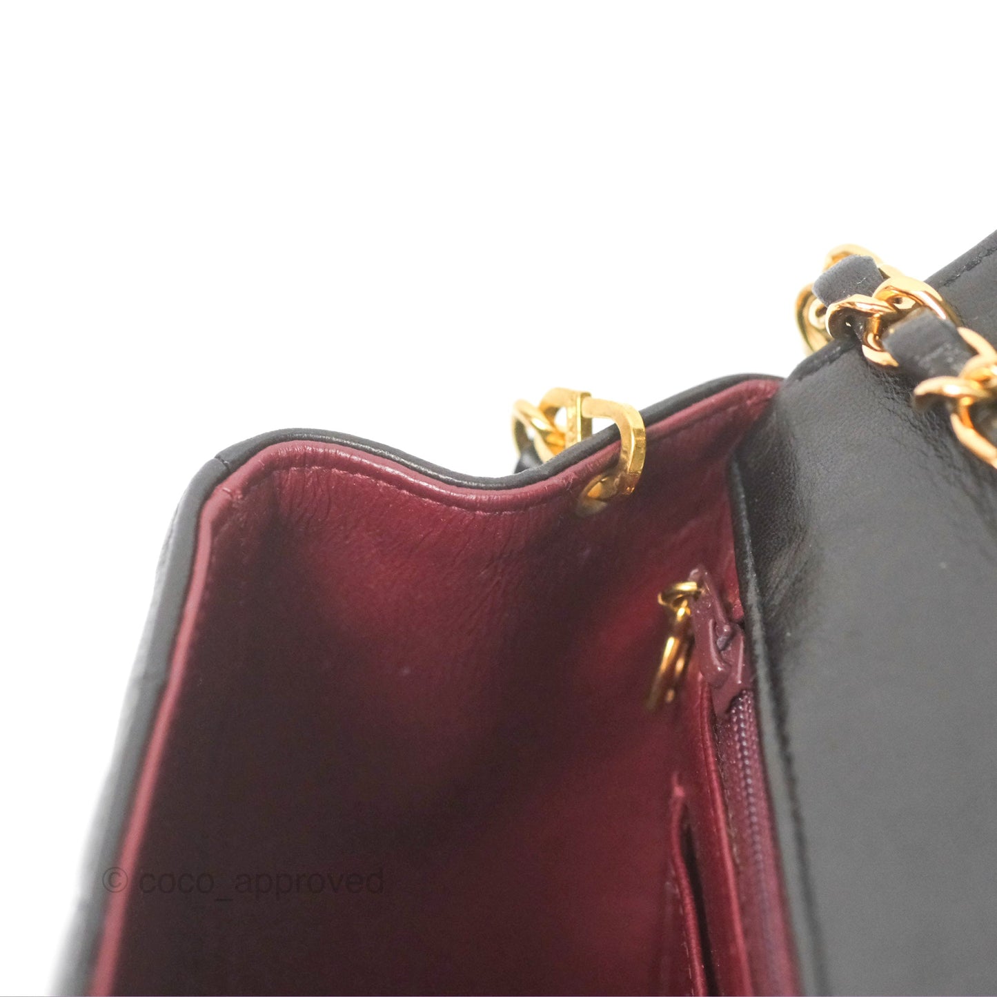 Chanel Vintage Medium Classic Diana Bag Quilted Black Lambskin 24K Gold Hardware