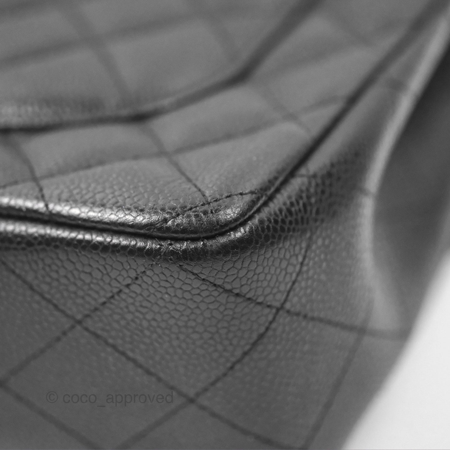 Chanel Jumbo Double Flap Quilted Black Caviar Gold Hardware⁣⁣