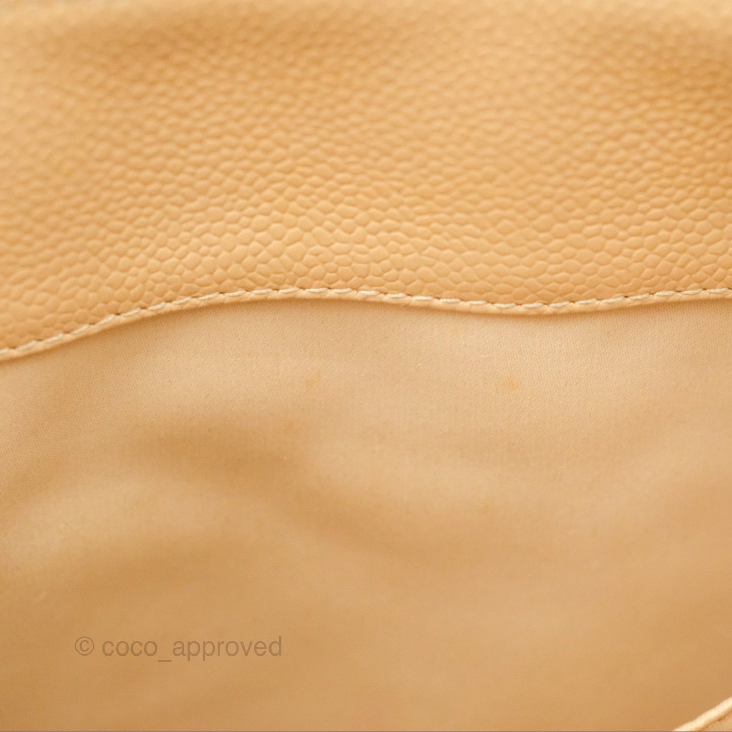 Chanel GST Beige Caviar Silver Hardware