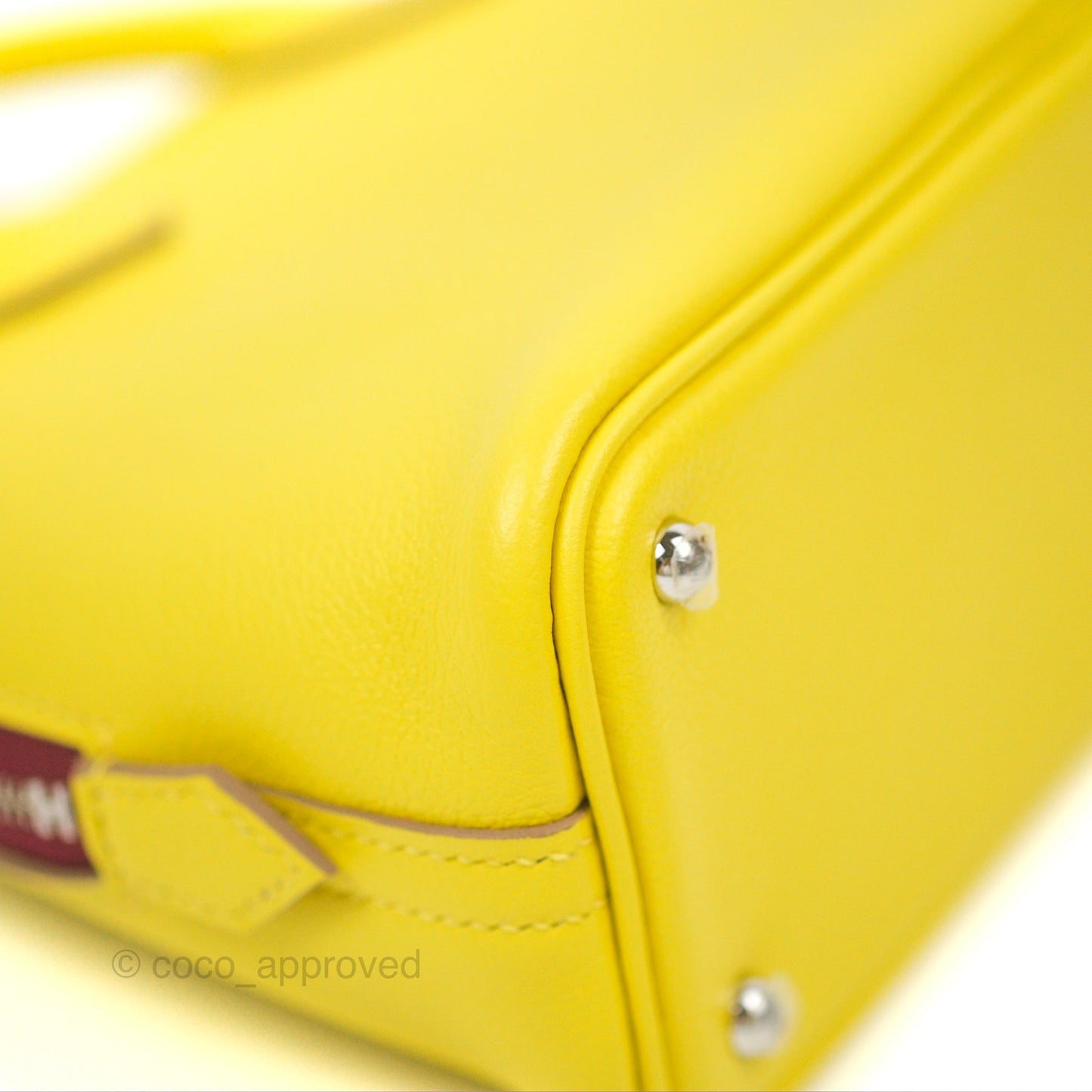 Hermès Bolide Mini 1923 Lime/Rouge H Evercolor Palladium Hardware