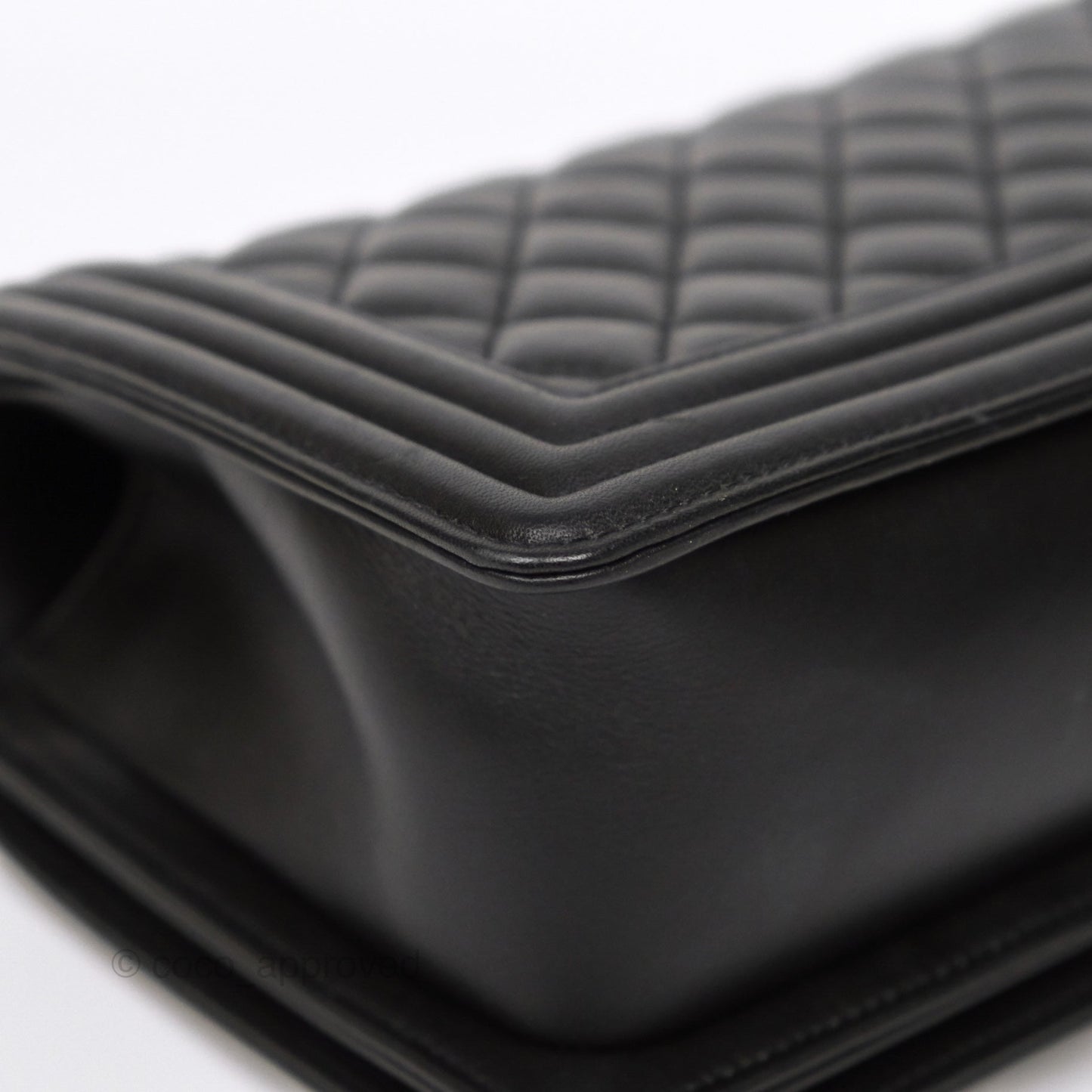 Chanel Medium Boy Quilted Black Calfskin Ruthenium Hardware