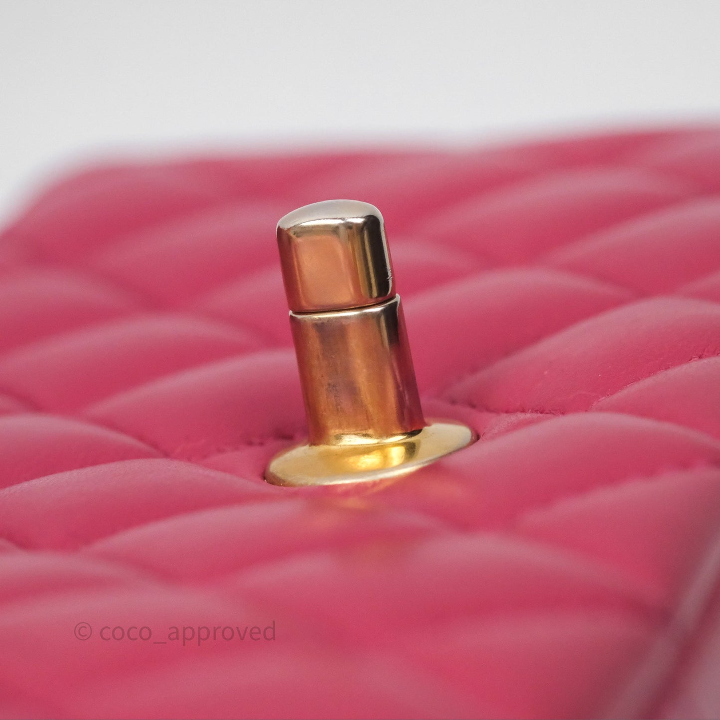Chanel Top Handle Mini Rectangular Flap Red Lambskin Aged Gold Hardware