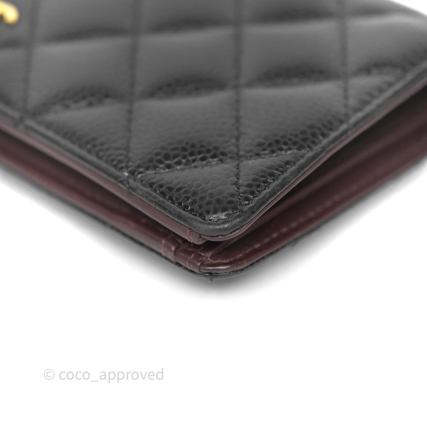 Chanel Classic Quilted Long Wallet Black Caviar Gold Hardware