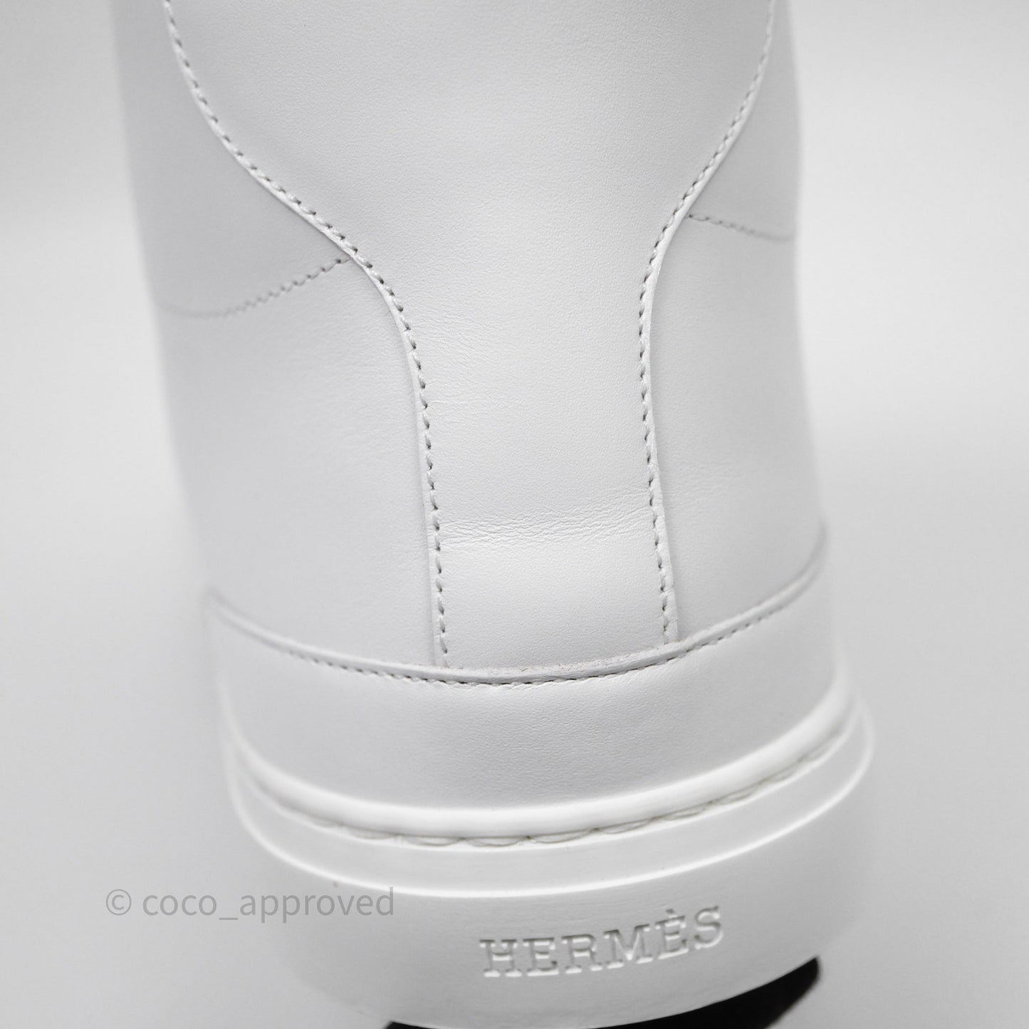 Hermès Daydream High-Top White Sneakers Kelly Buckle Size 40
