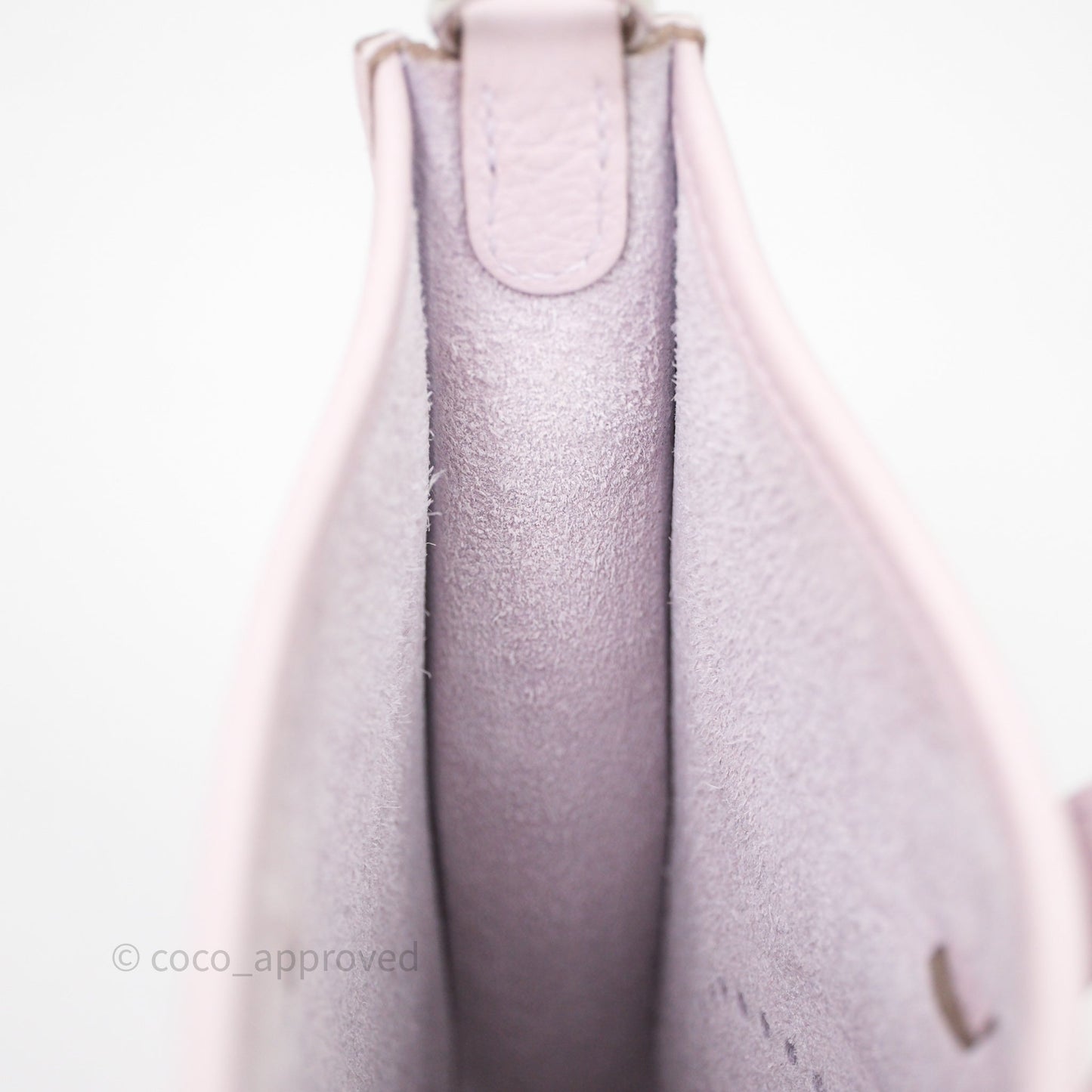 Hermes Mini Evelyne 16 Mauve Pâle 09 Clemence Palladium Hardware