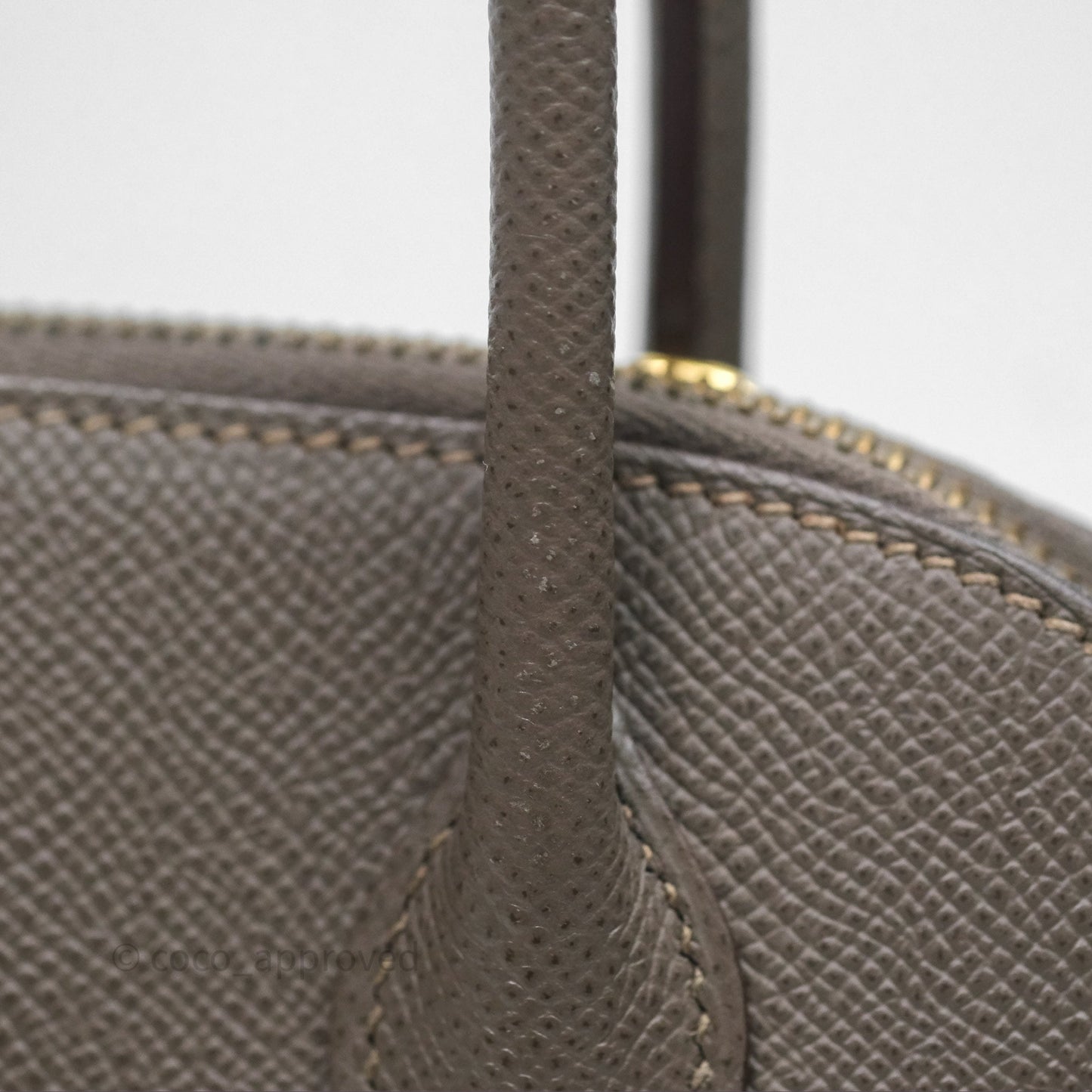 Hermès Bolide 27 Etain 8F Epsom Gold Hardware
