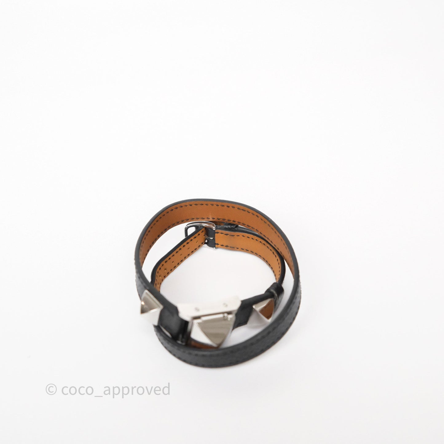 Hermes Medor Watch Mini Model Black Double Strap & Orange Strap