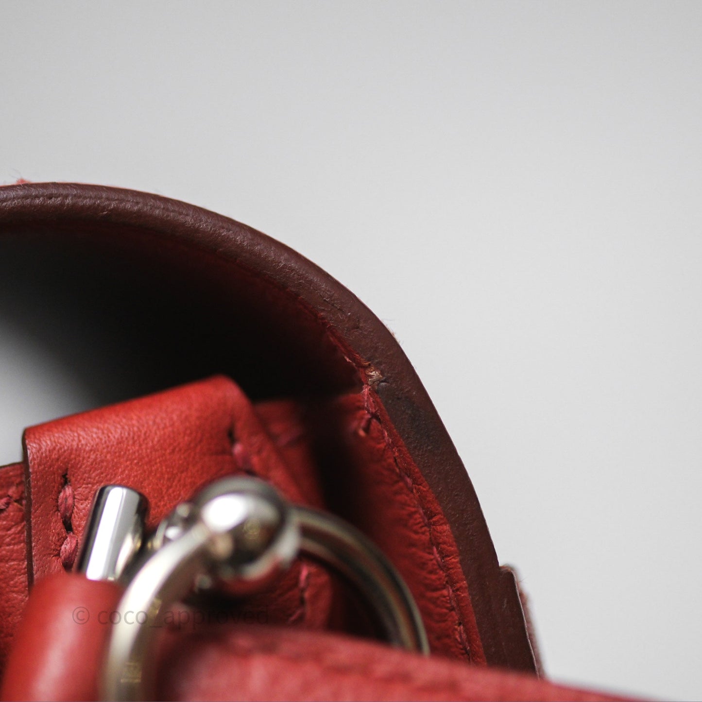 Hermès Roulis Mini Brique 36 / Caramel 28 Evercolor Palladium Hardware