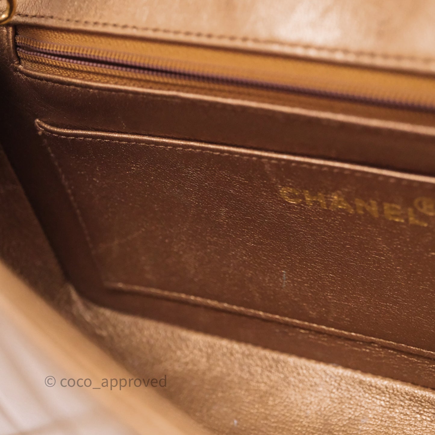 Chanel Vintage Small Quilted Classic Diana Flap Bag Gold Lambskin 24K Gold Hardware