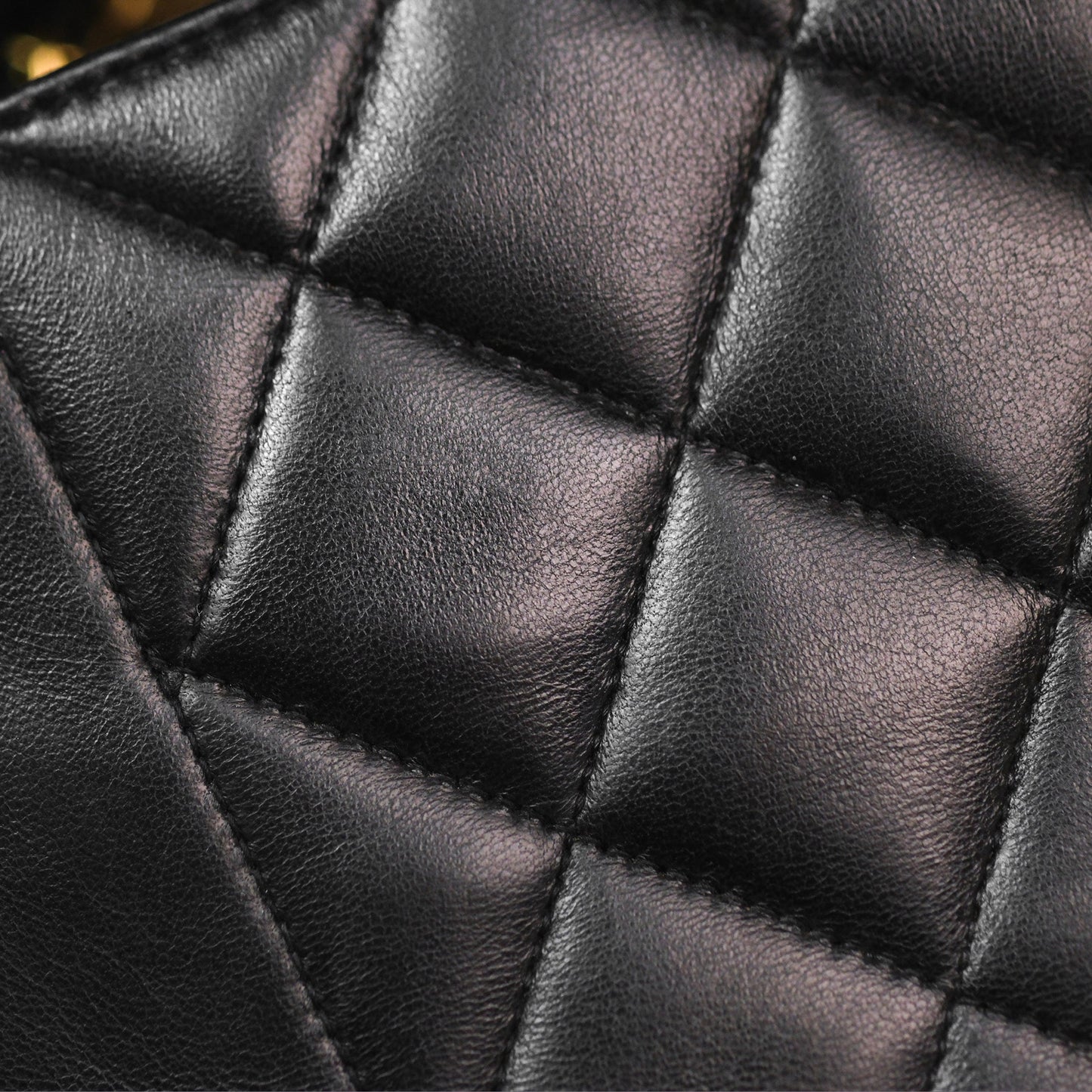 Chanel Vintage Quilted Small Classic Diana Flap Bag Black Lambskin 24K Gold Hardware