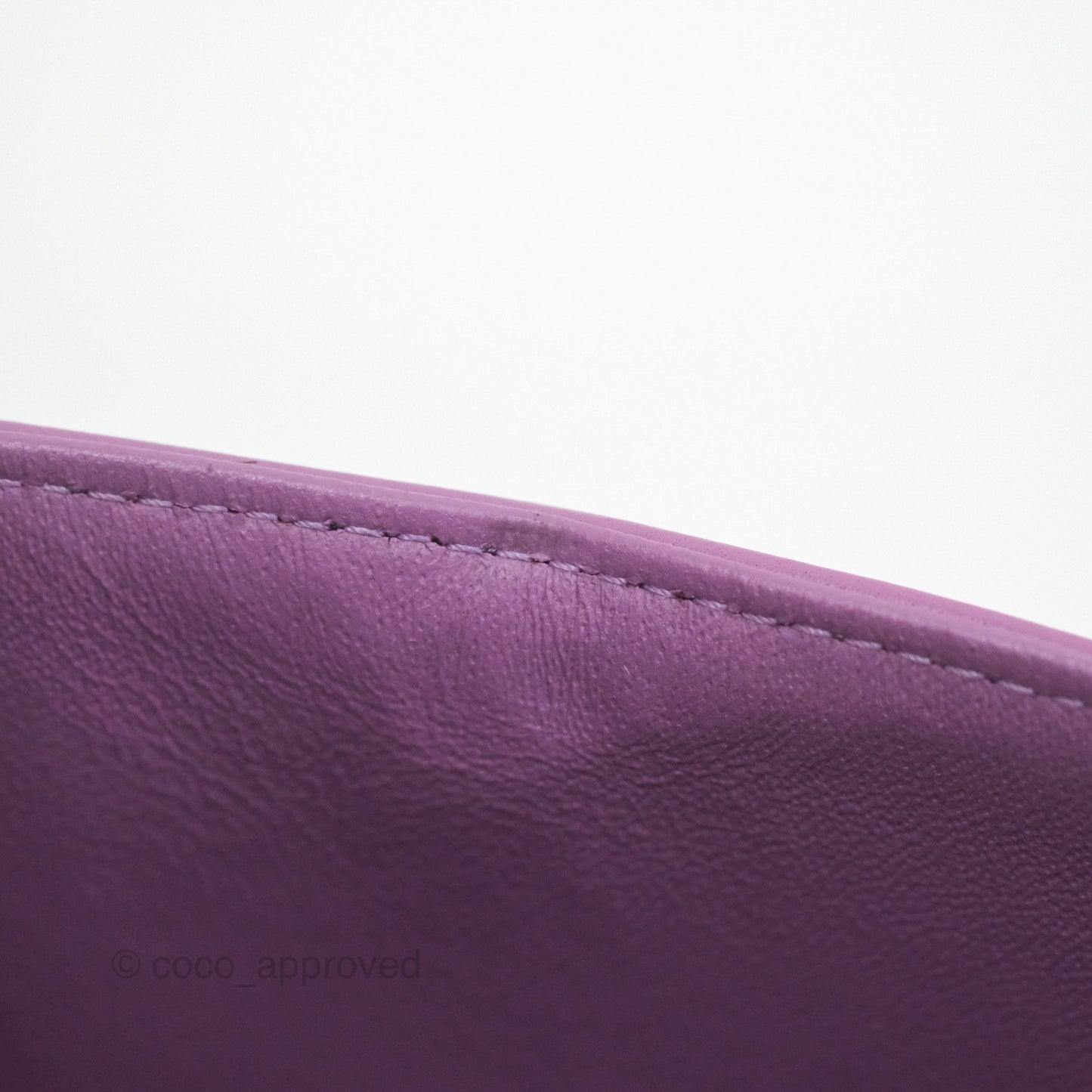 Chanel Small Classic Flap Quilted Purple Lambskin Silver Hardware