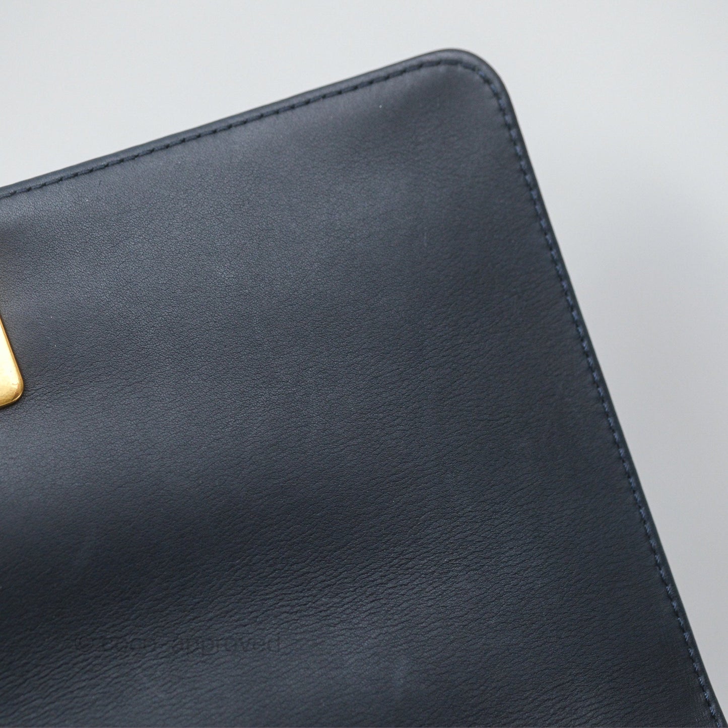 Chanel Medium Boy Chevron Navy Caviar/ Calfskin/ Suede Aged Gold Hardware