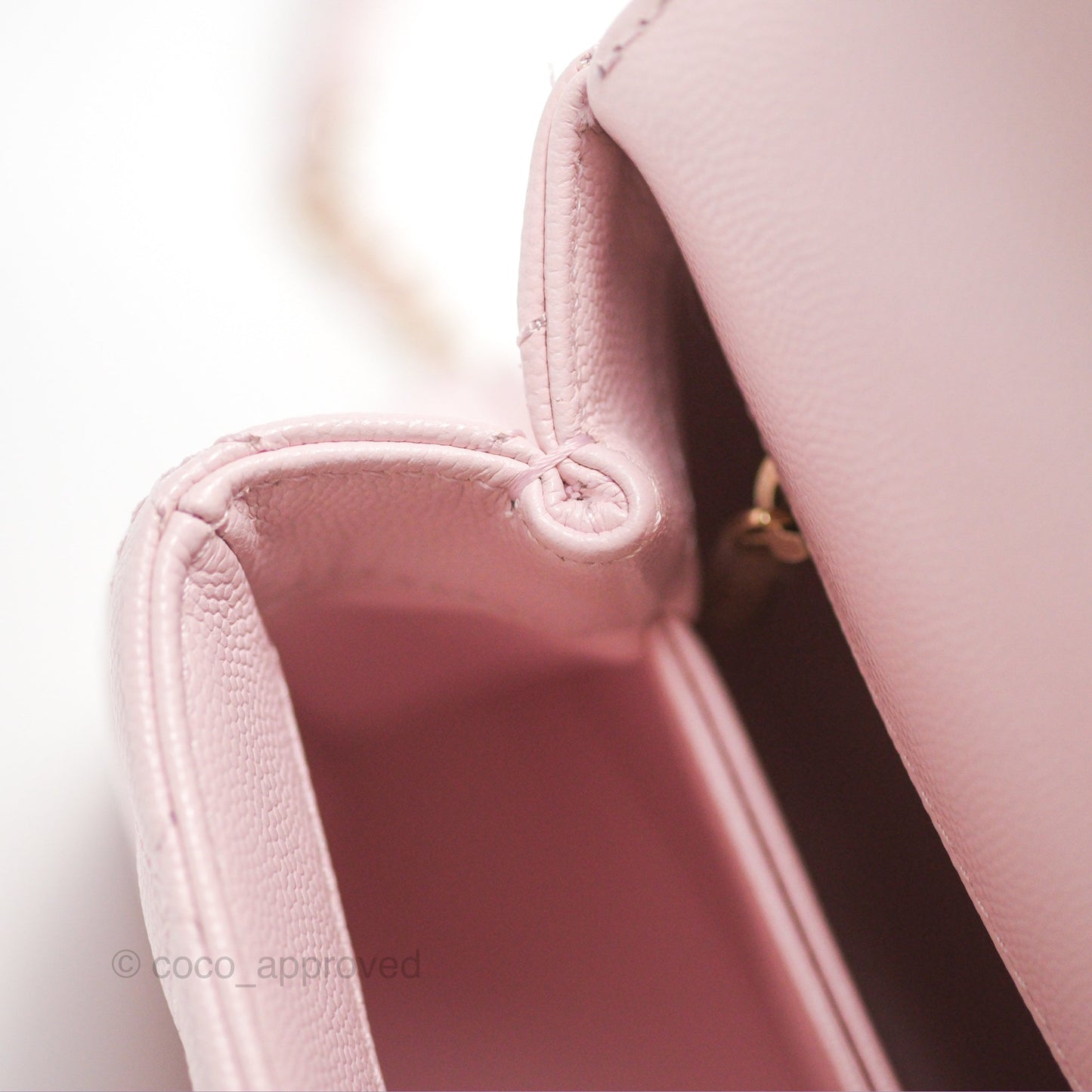 Chanel Small Coco Handle Light Pink Caviar Gold Hardware