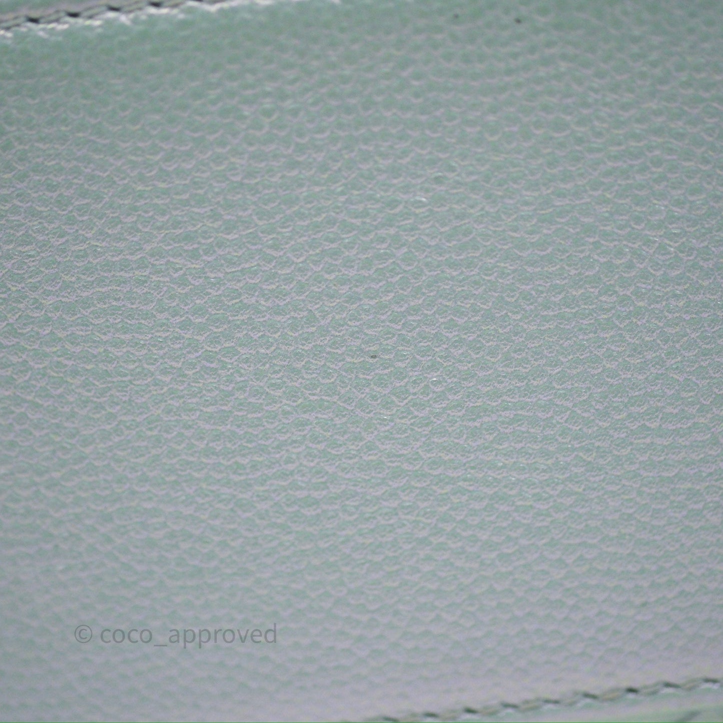 Chanel Mini Coco Handle Quilted Iridescent Light Blue Caviar Rainbow Hardware