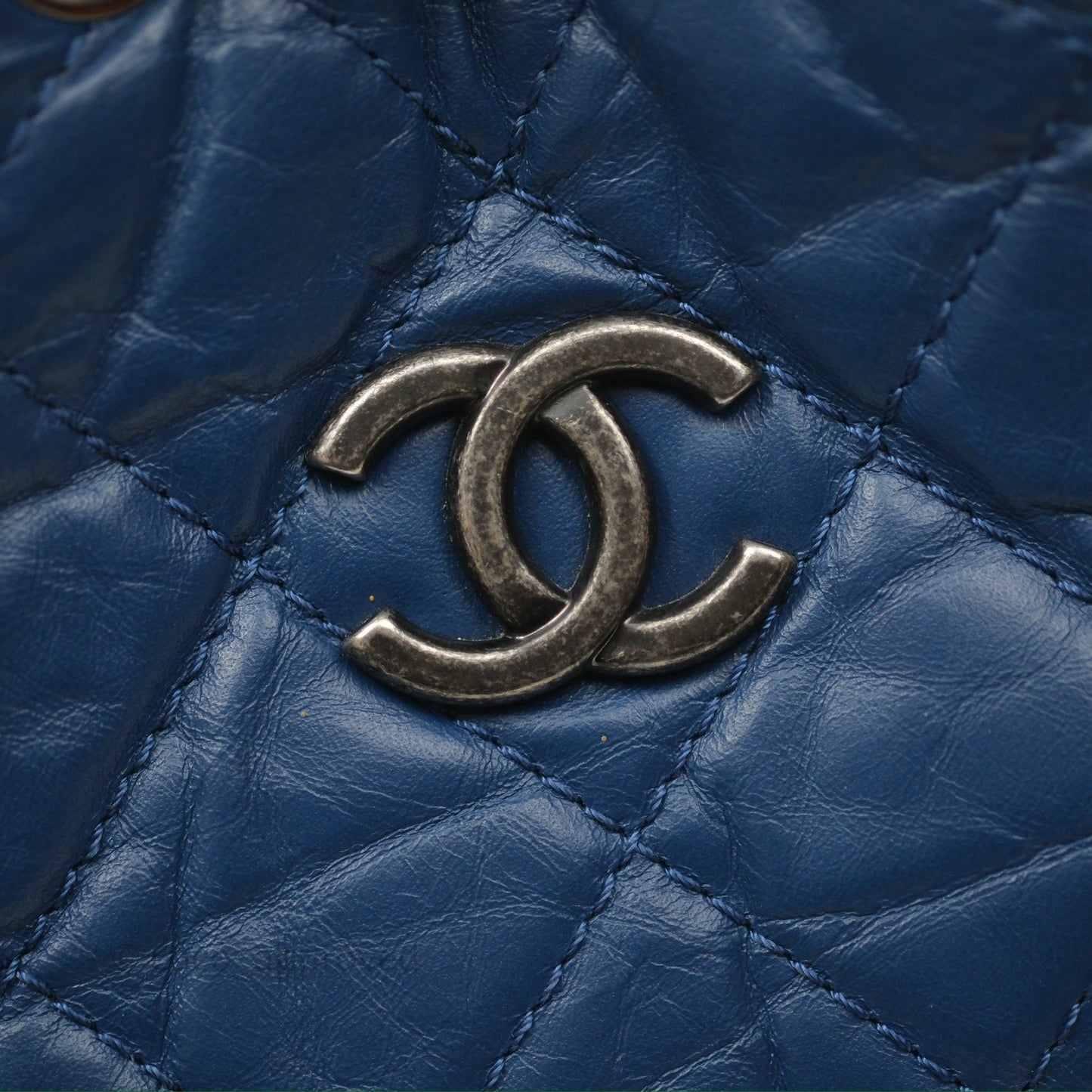 Chanel Small Gabrielle Backpack Blue Aged Calfskin