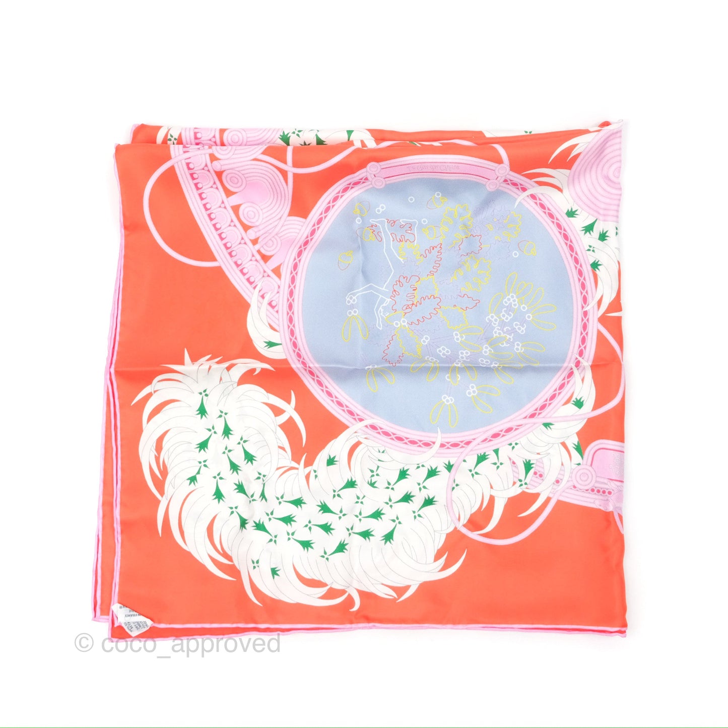 Hermès Legende Brodee Scarf 90