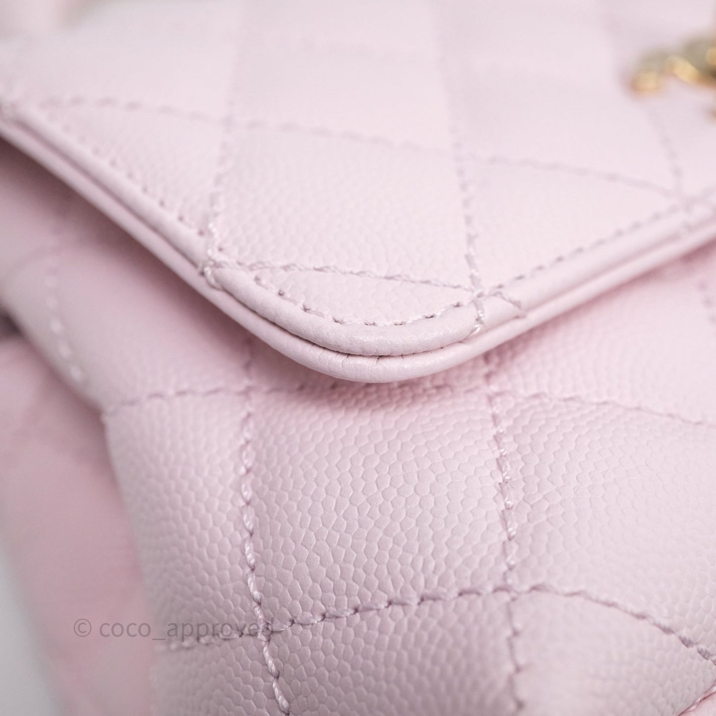 Chanel Mini Coco Handle Light Pink Caviar Gold Hardware
