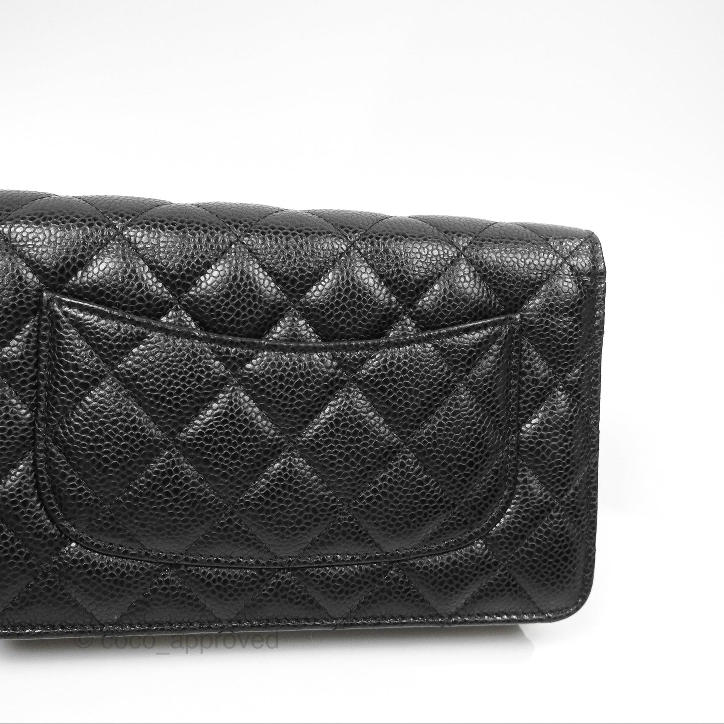 Chanel Classic Wallet On Chain WOC Quilted Black Caviar Gold Hardware