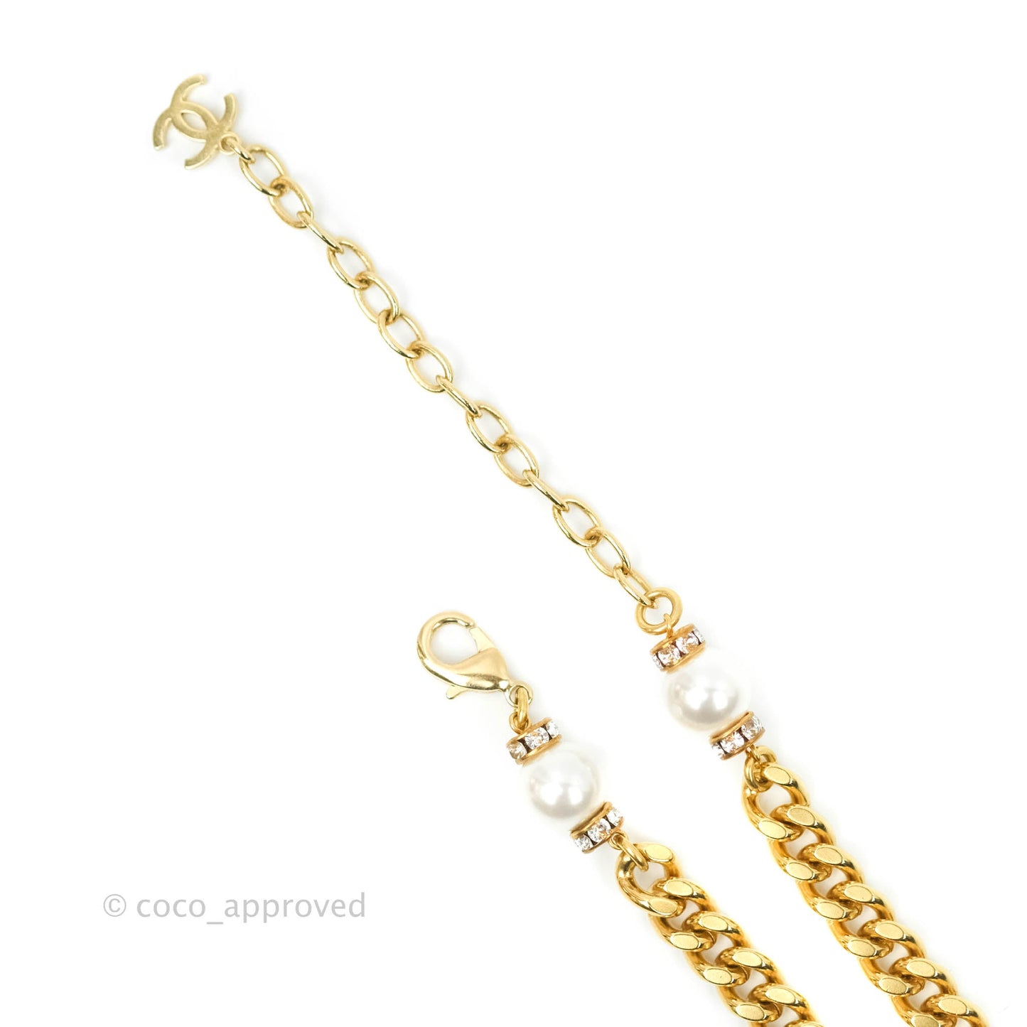 Chanel CC Crystal Drop Necklace 20B