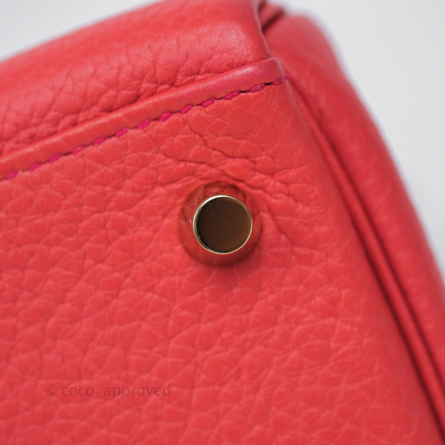 Hermès Kelly 28 Rose Jaipur Retourne Togo Gold Hardware