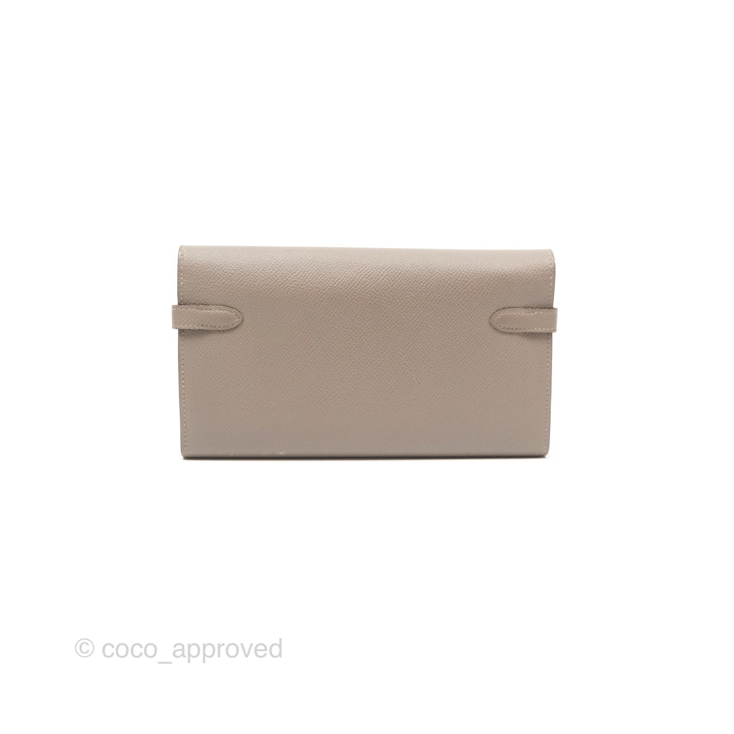 Hermès Kelly Wallet Gris Asphalte M8 Epsom Gold Hardware