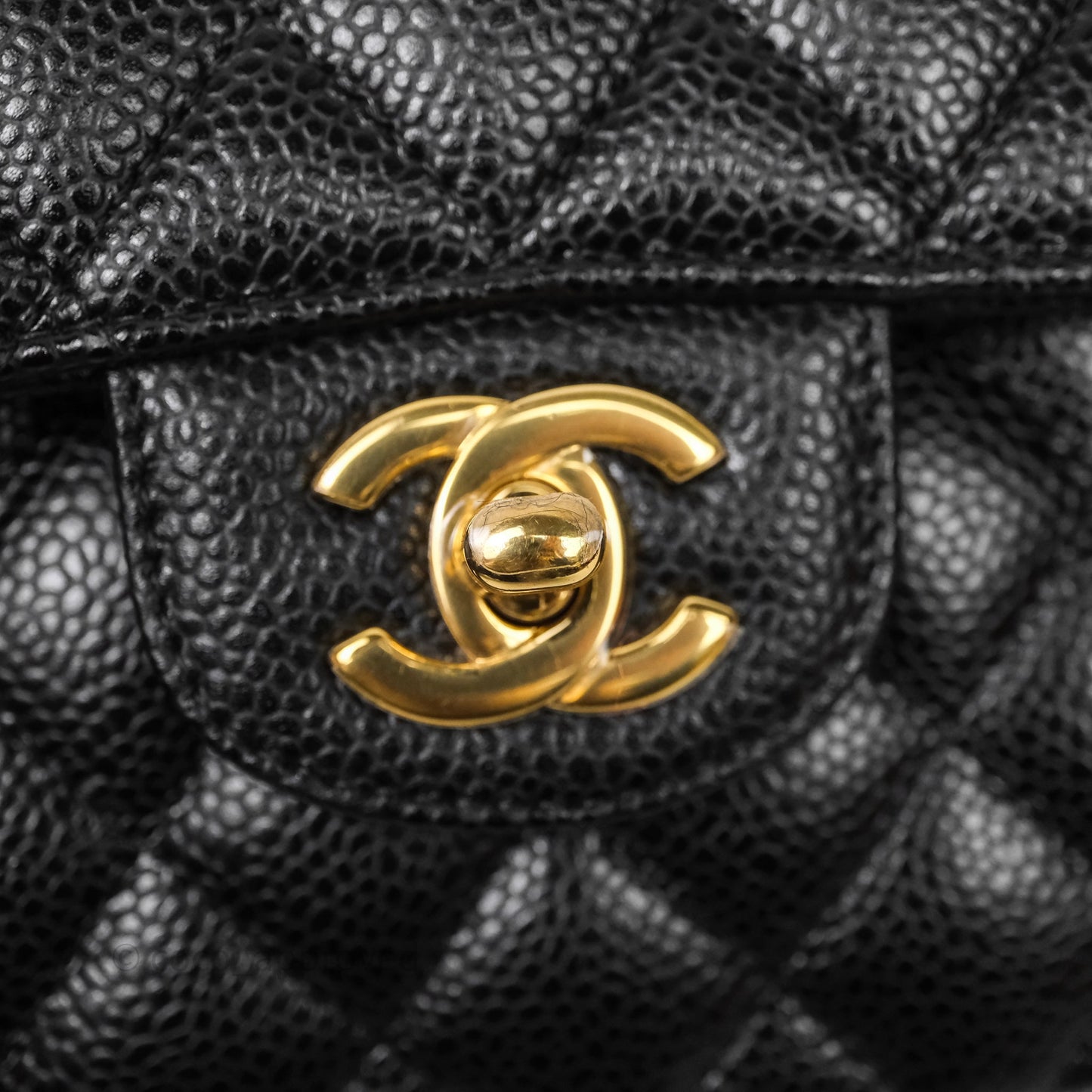 Chanel Small Classic Flap Quilted Black Caviar Gold Hardware