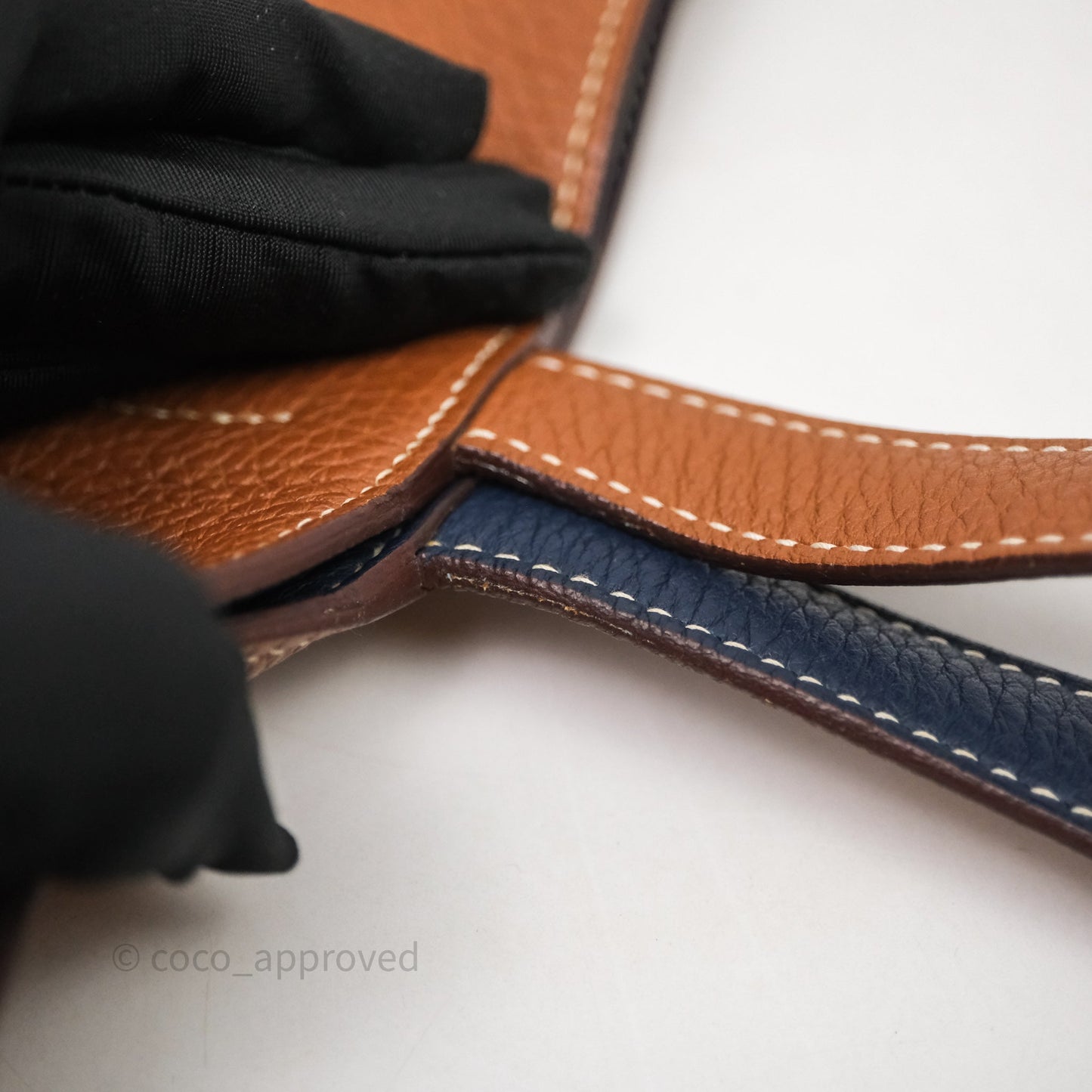 Hermès Double Sens Tote 36 Gold/Navy Clemence