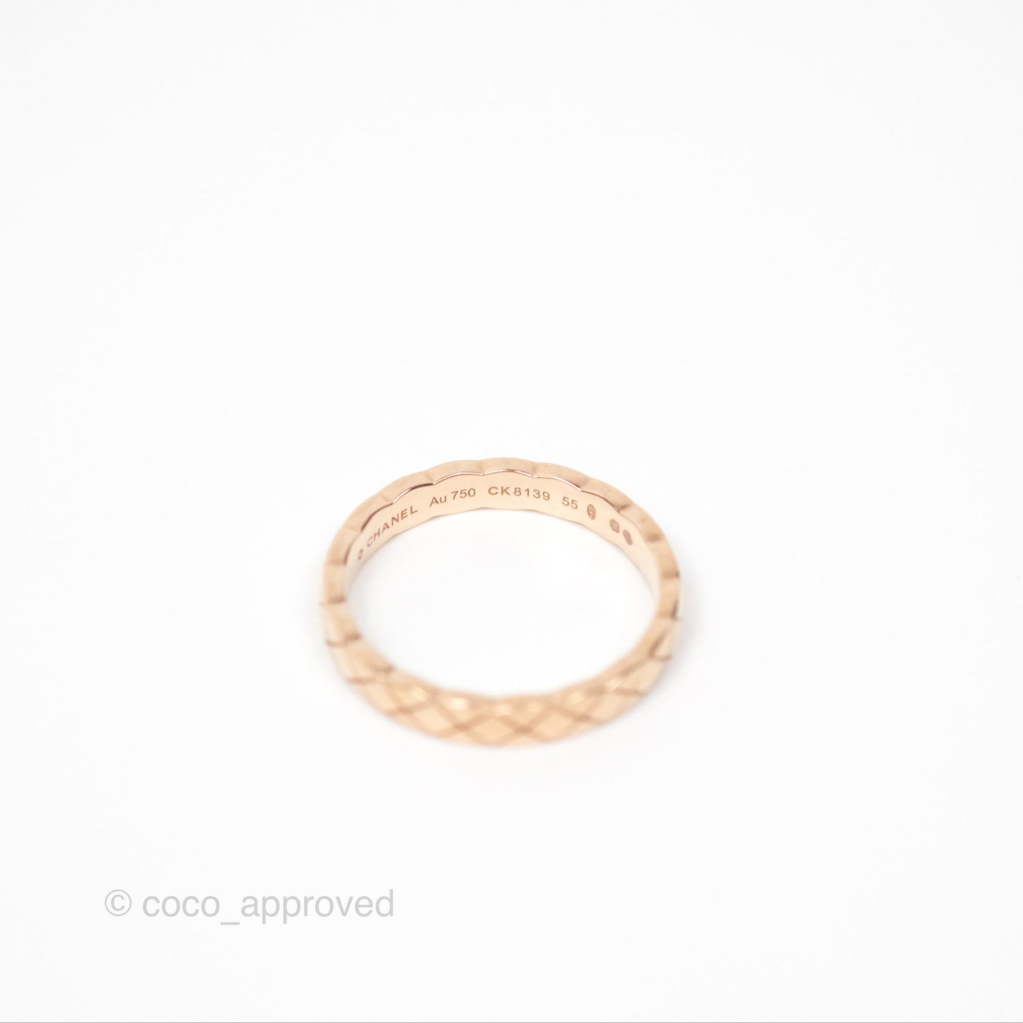 Chanel Coco Crush Ring 18K Beige Gold Size 55