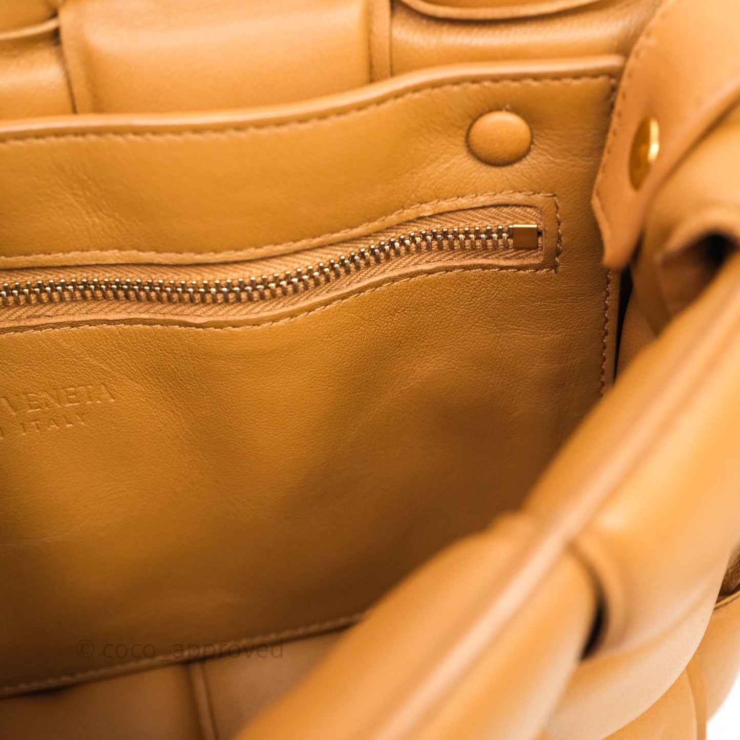 Bottega Veneta Padded Cassette Camel Lambskin